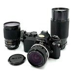 Nikon #1156 Nikon FE Camera w/ 28mm, 28-80mm, and 70-210mm Lenses