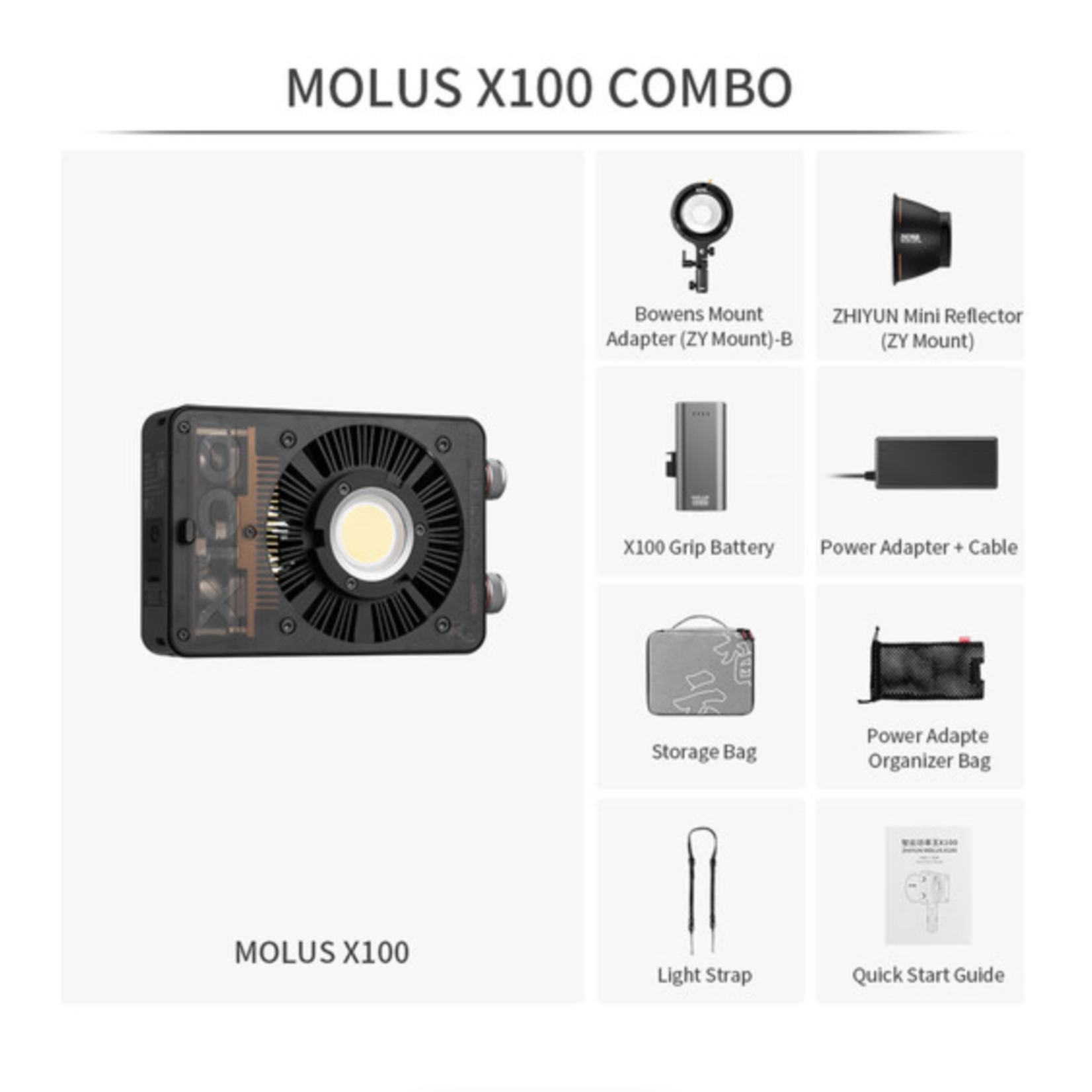 Zhiyun Zhiyun MOLUS X100 Bi-Color Pocket COB Monolight Combo