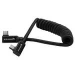 Kondor Blue Kondor Blue 12 to 24" Coiled USB-C Right Angle Braided Cable (Black)