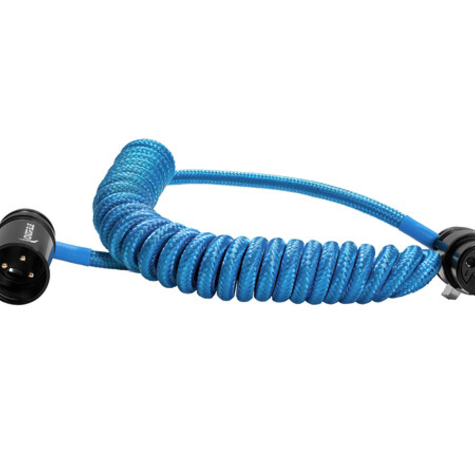 Kondor Blue Kondor Blue Coiled Low-Profile Right-Angle XLR Cable (12-24", Blue)