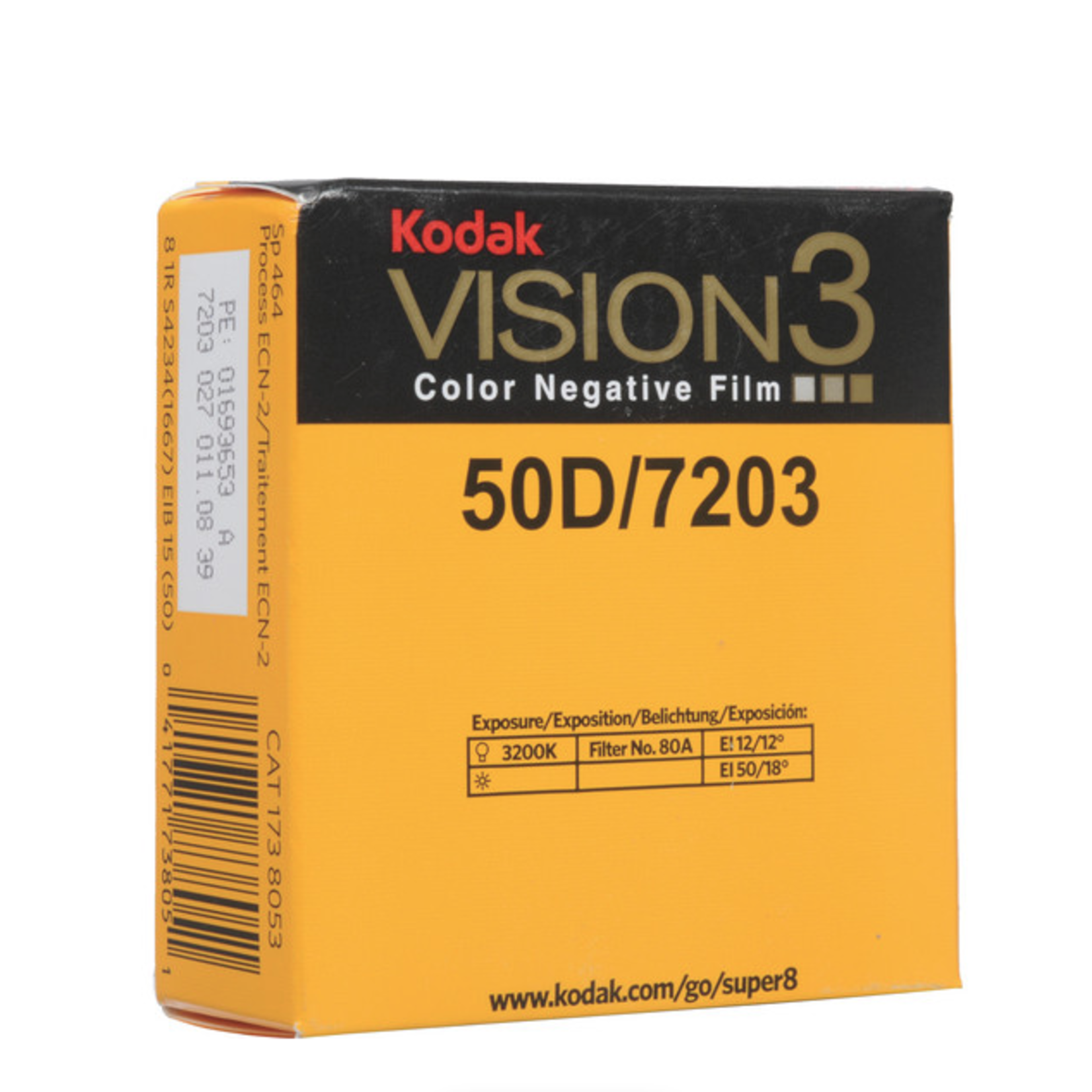 Kodak Kodak VISION3 50D Color Negative Film #7203 (Super 8, 50' Roll)