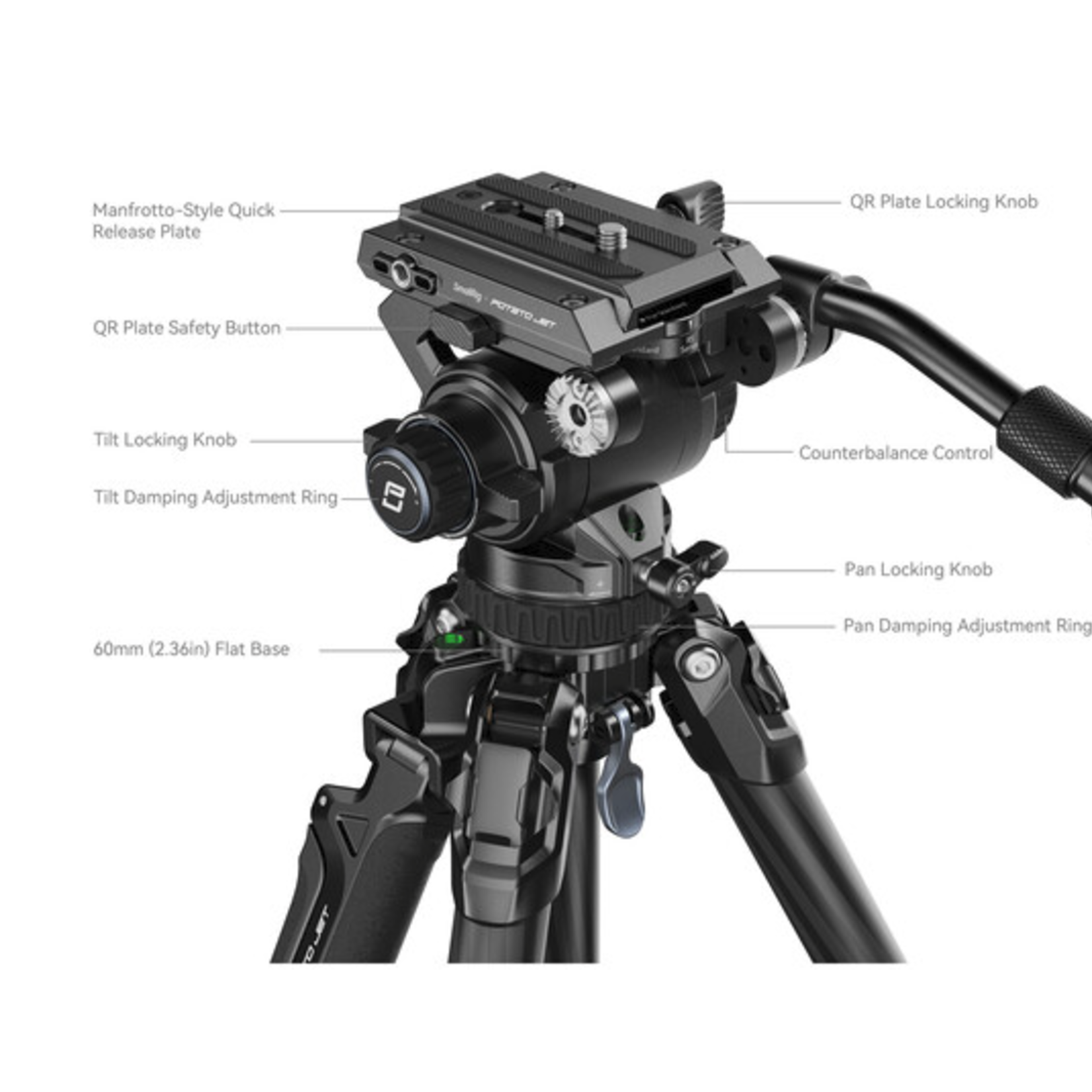 SmallRig SmallRig x Potato Jet Tribex Hydraulic Carbon Fiber Tripod Kit