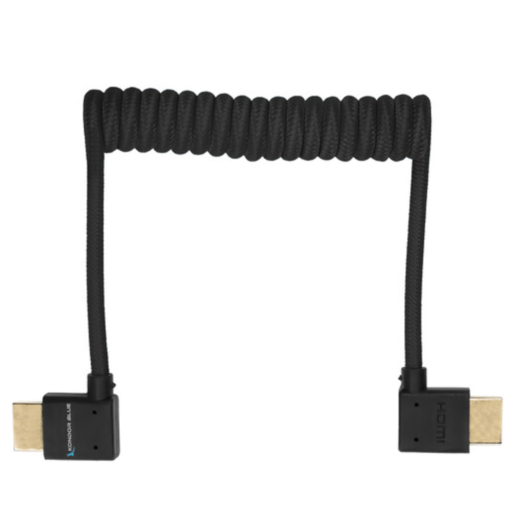Kondor Blue Kondor Blue Coiled Right-Angle High-Speed HDMI Cable 12-24"