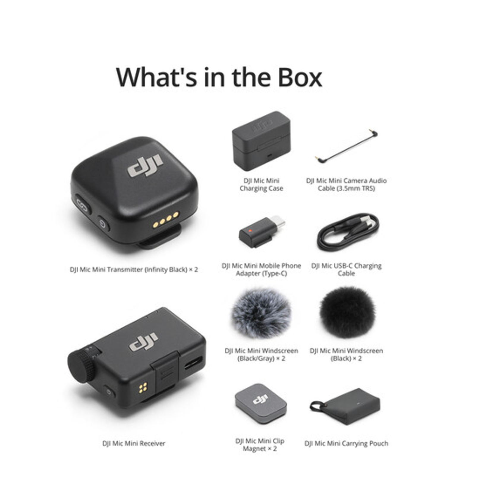 DJI Mic Mini (2 TX + 1 RX + Charging Case) - Stewarts Photo DJI Mic Mini (2 TX + 1 RX + Charging Case) - Stewarts Photo