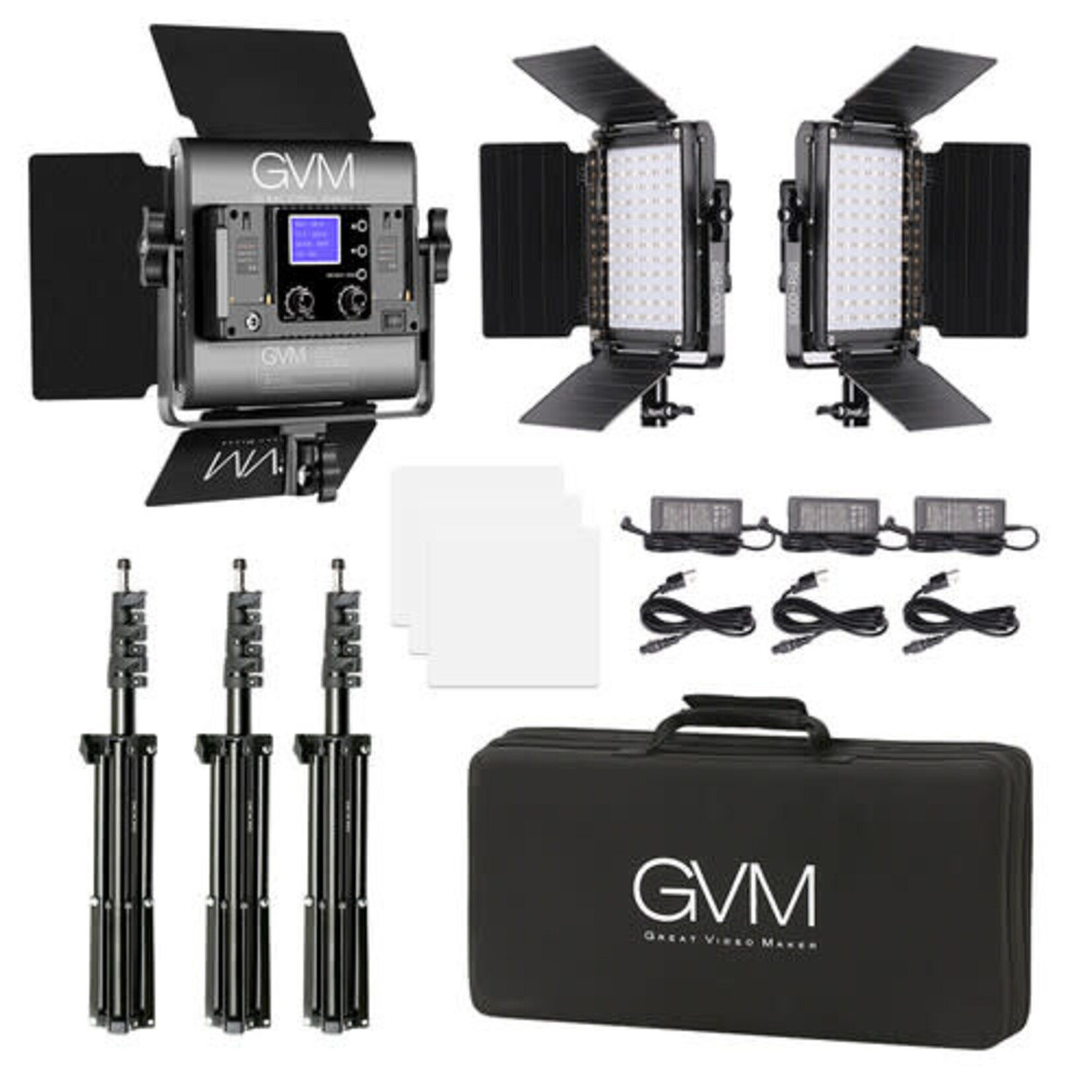 GVM GVM 800D-RGB LED Light Panel (3-Light Kit)