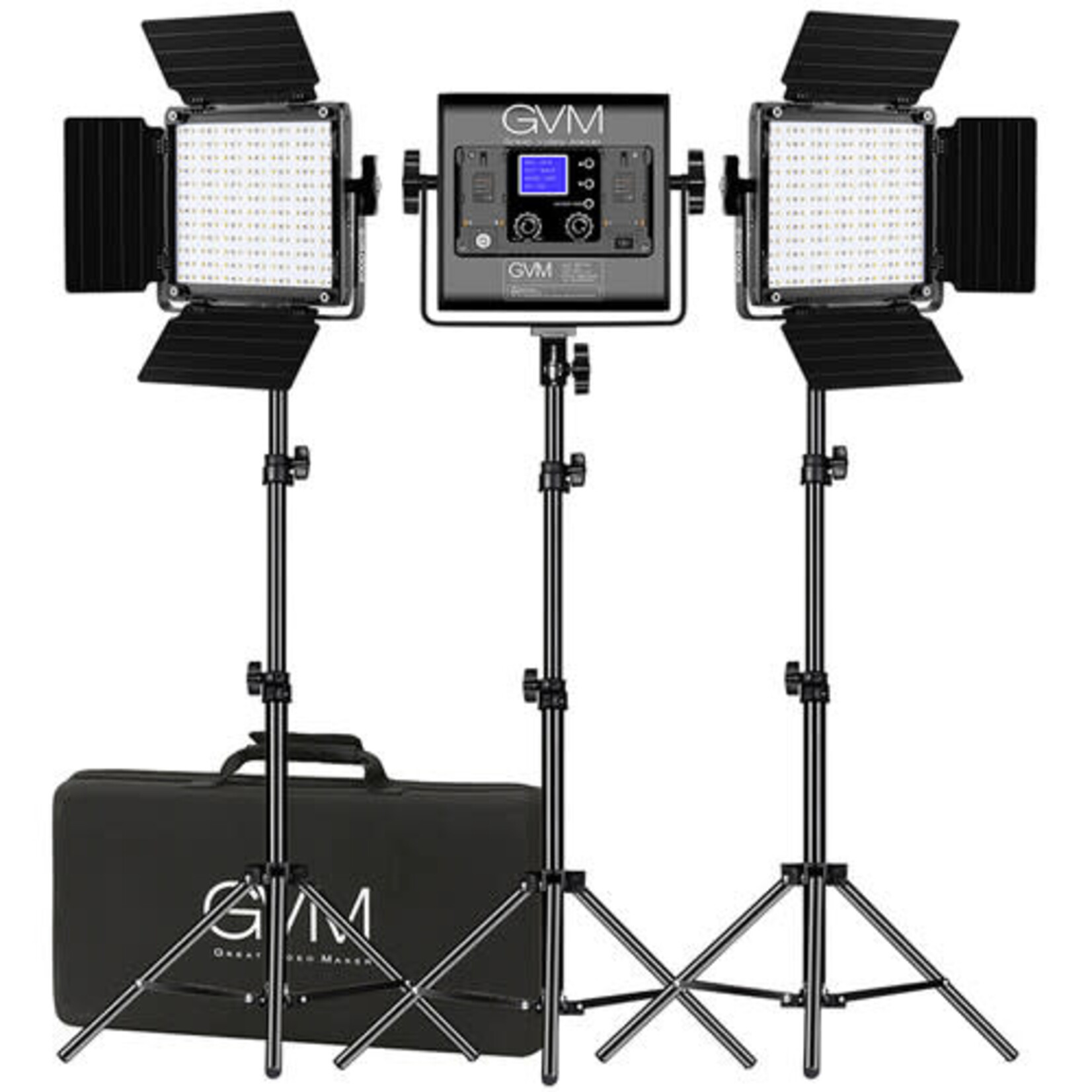 GVM GVM 800D-RGB LED Light Panel (3-Light Kit)