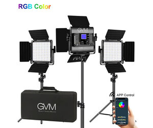 GVM 800D-RGB LED Light Panel (3-Light Kit) - Stewarts Photo