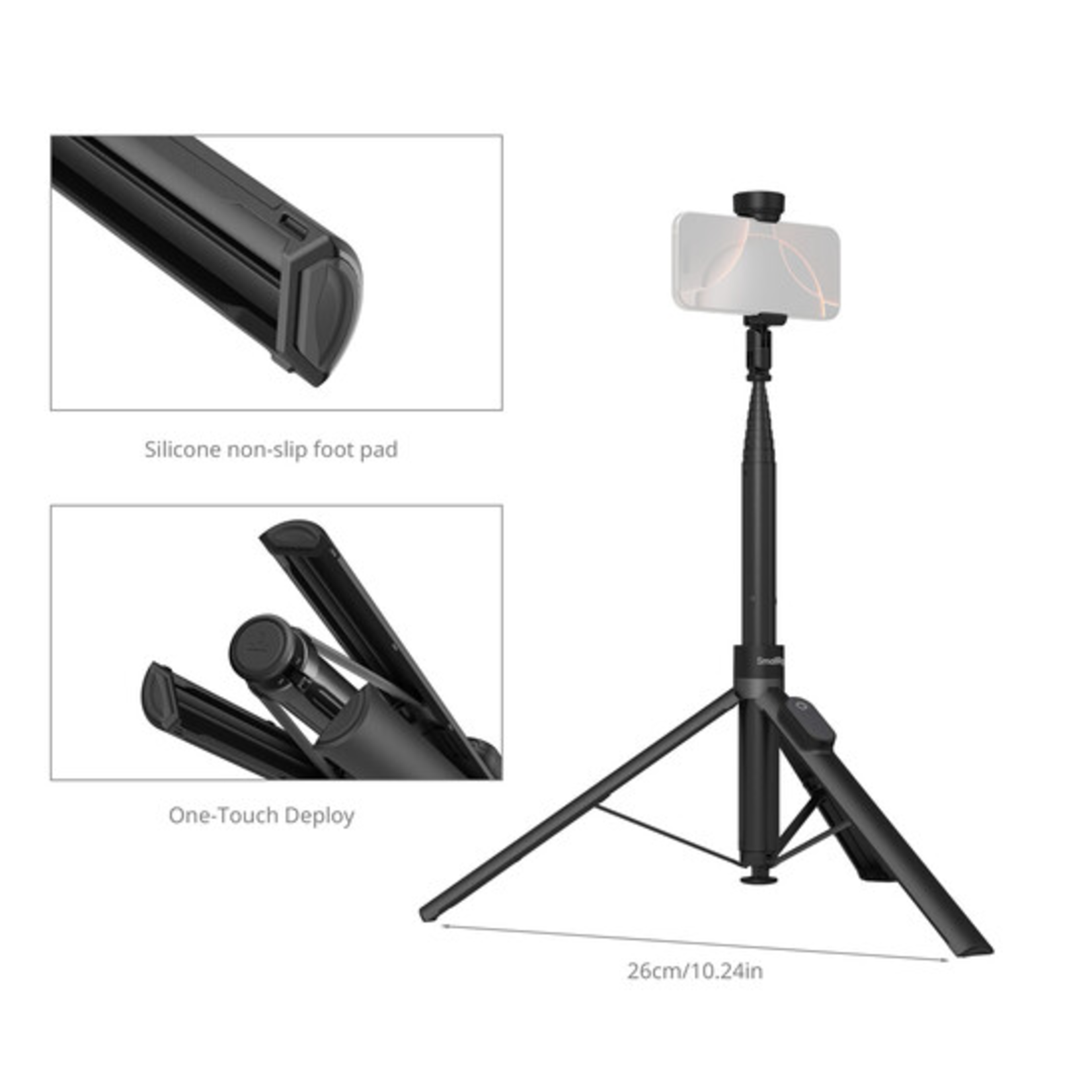 SmallRig SmallRig ST30 One-Touch Deploy Selfie Stick Tripod (Black)