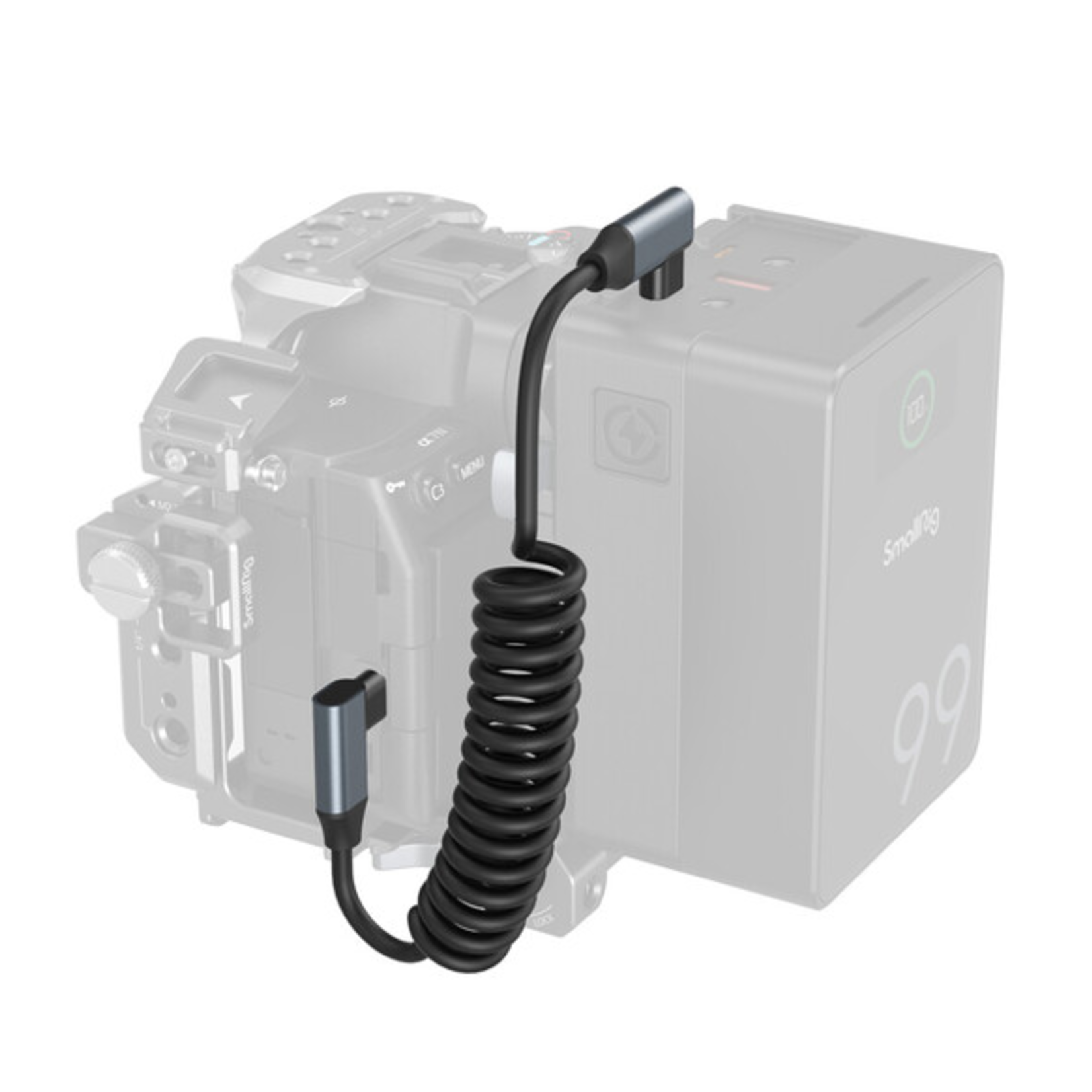 SmallRig SmallRig Coiled USB-C Angled to USB-C Angled Cable (13.8")