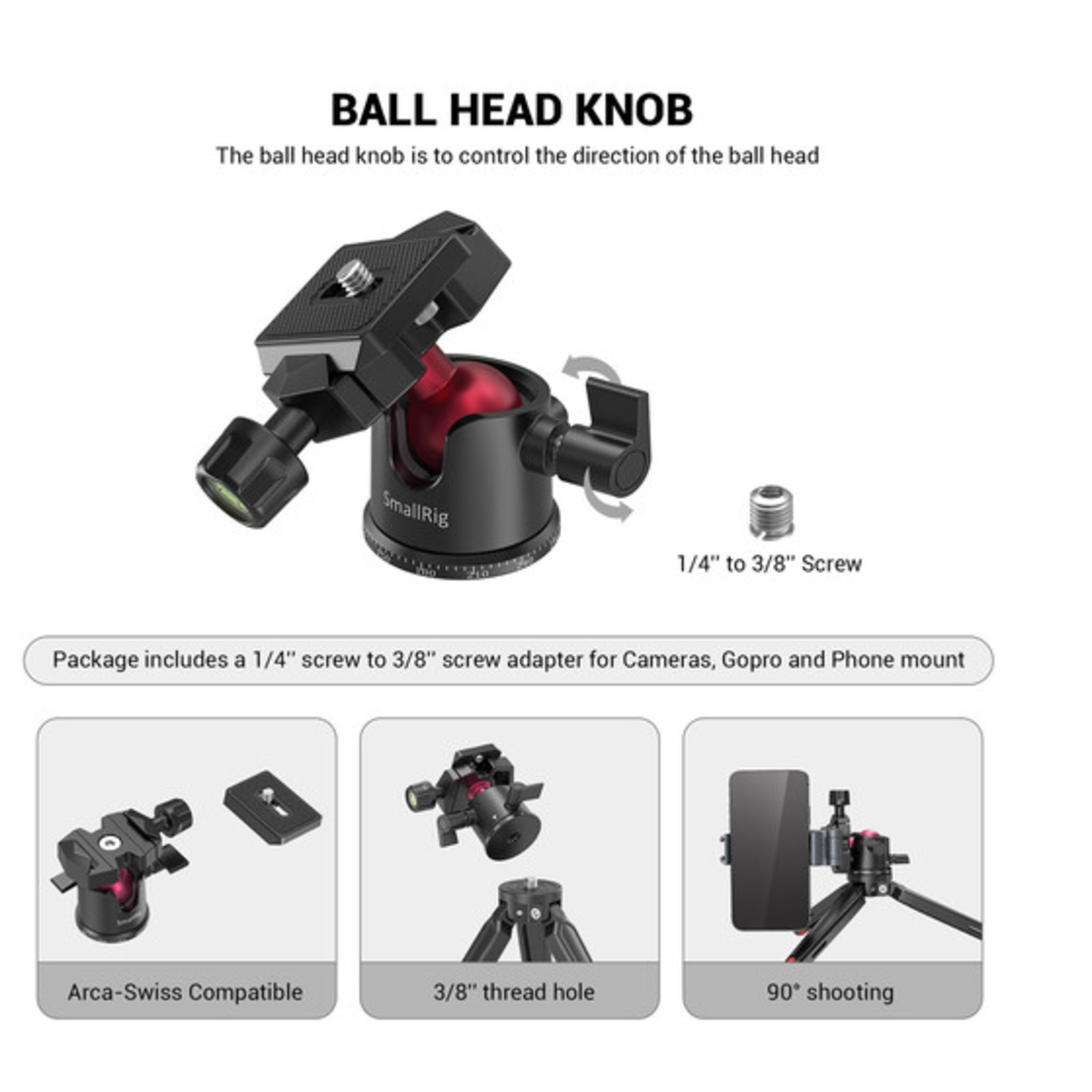 SmallRig SmallRig Tabletop Mini Tripod with Panoramic Ball Head