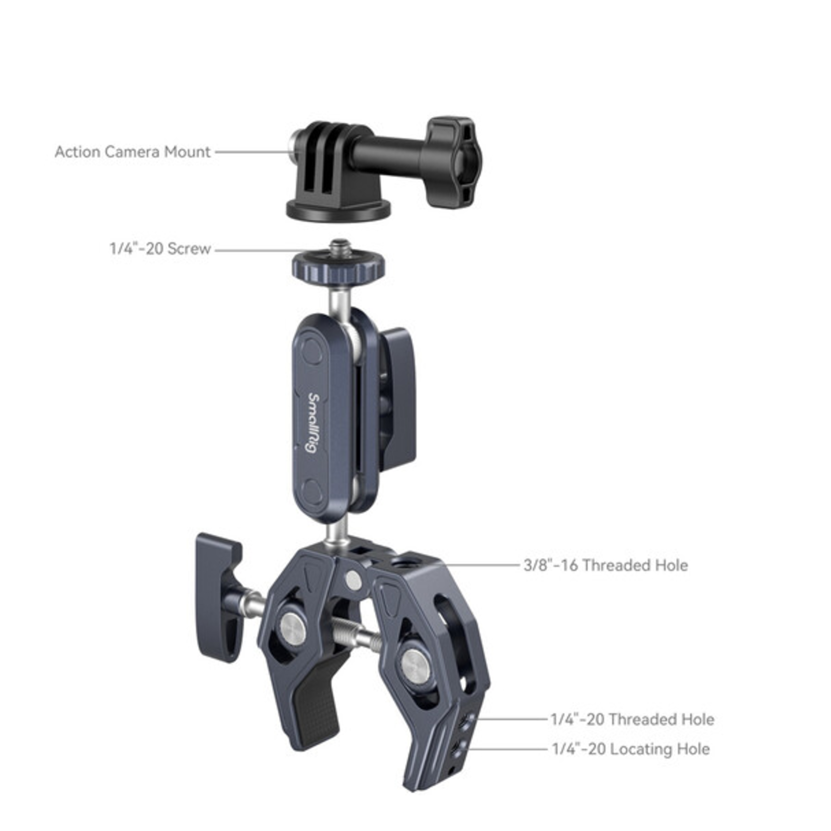 SmallRig SmallRig Crab-Shaped Clamp with Ballhead Magic Arm