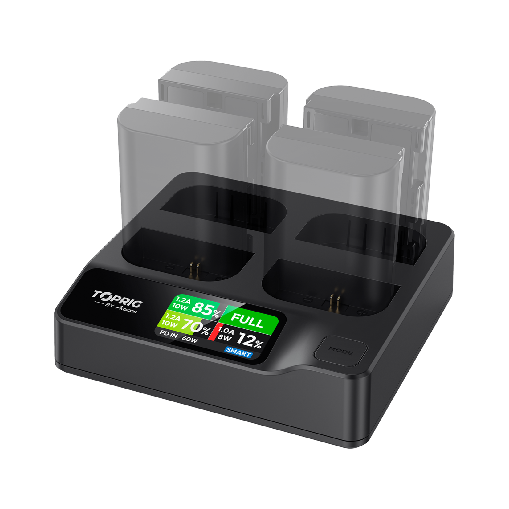 Accsoon Accsoon TopRig 100W 4-Bay LP-E6 Fast Charger