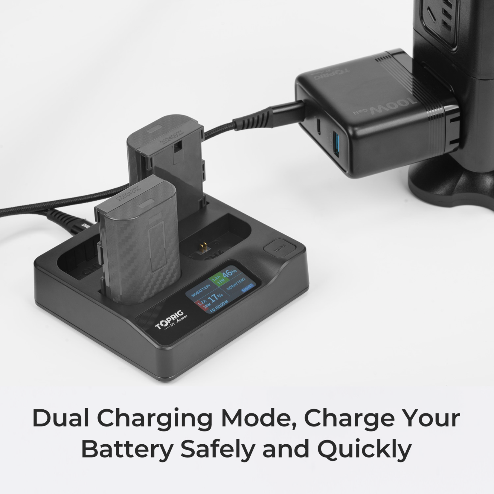 Accsoon Accsoon TopRig 100W 4-Bay LP-E6 Fast Charger