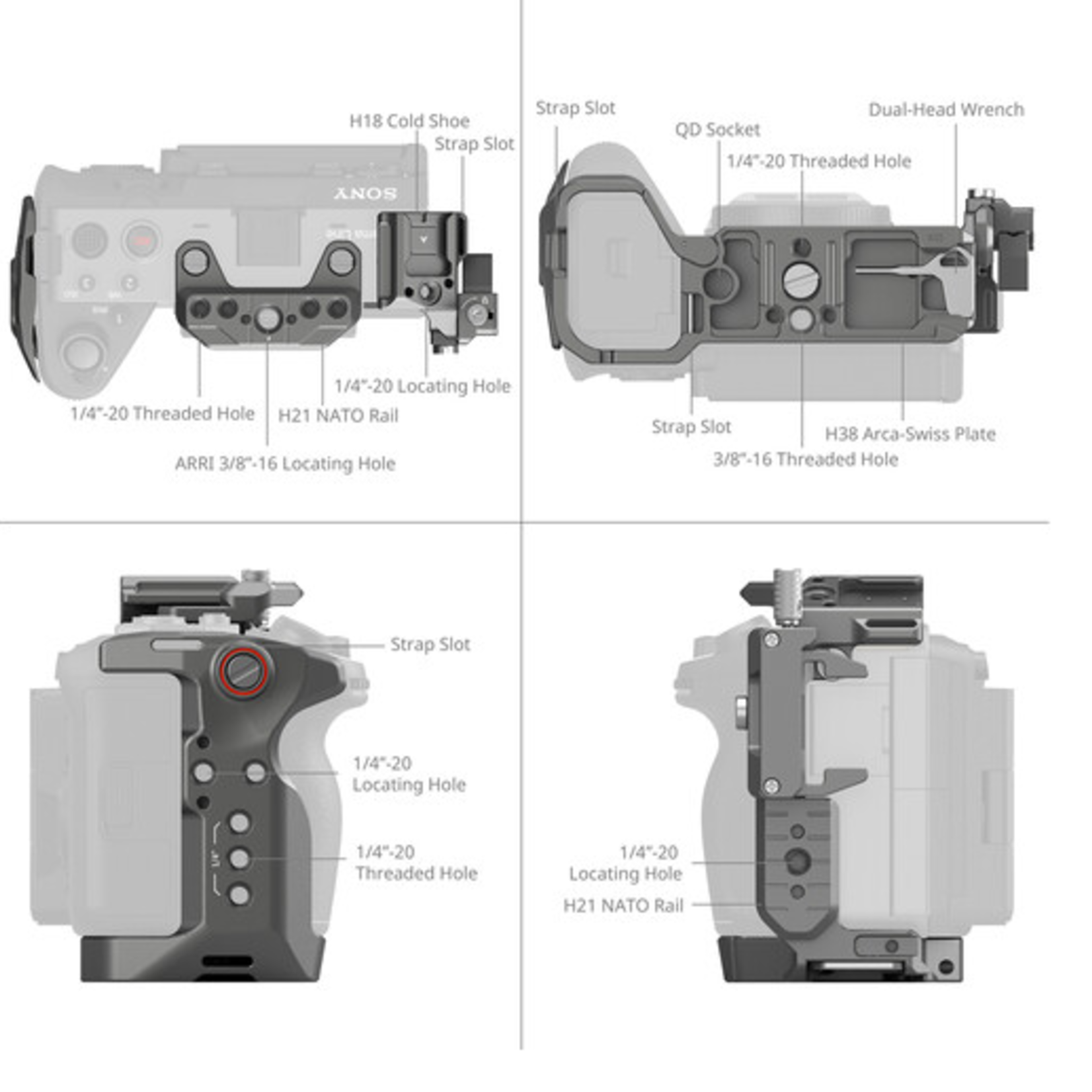 SmallRig SmallRig HawkLock Quick Release Cage Kit for Sony FX3 and FX30