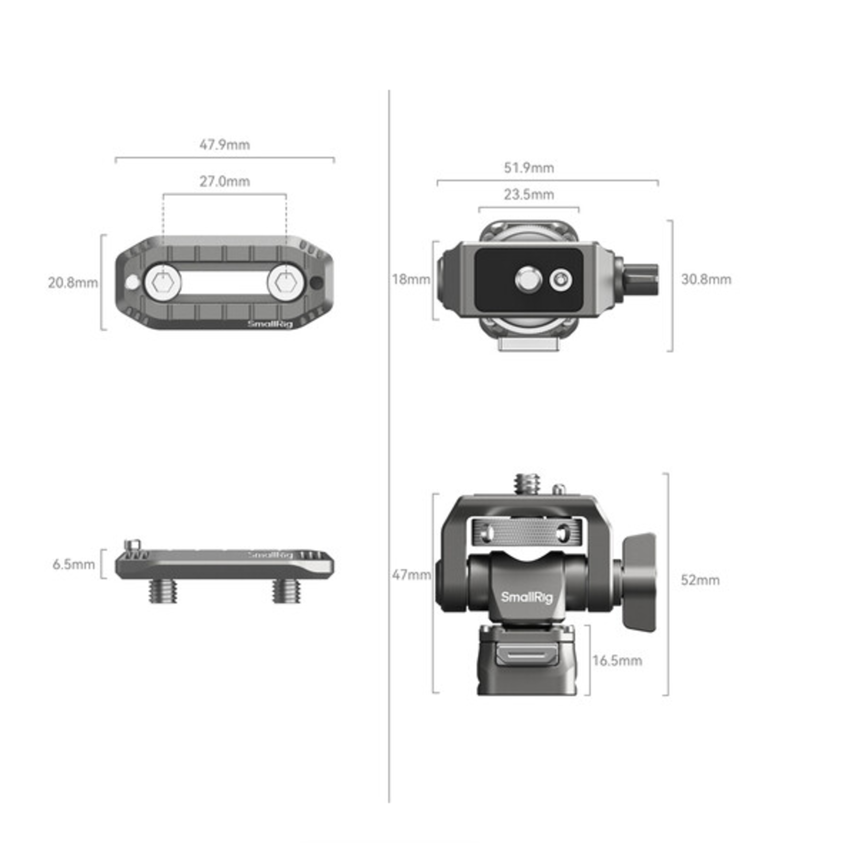 SmallRig SmallRig HawkLock H21 Quick Release Monitor Support with NATO Clamp