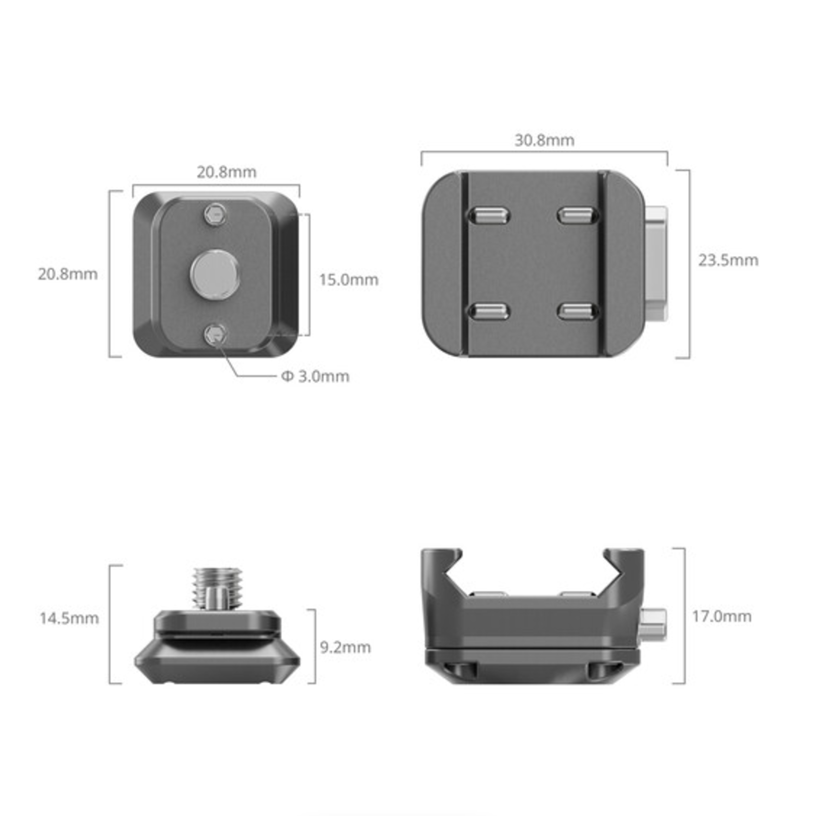 SmallRig SmallRig HawkLock H21 Universal 1/4"-20 Quick Release Mount Plate Kit