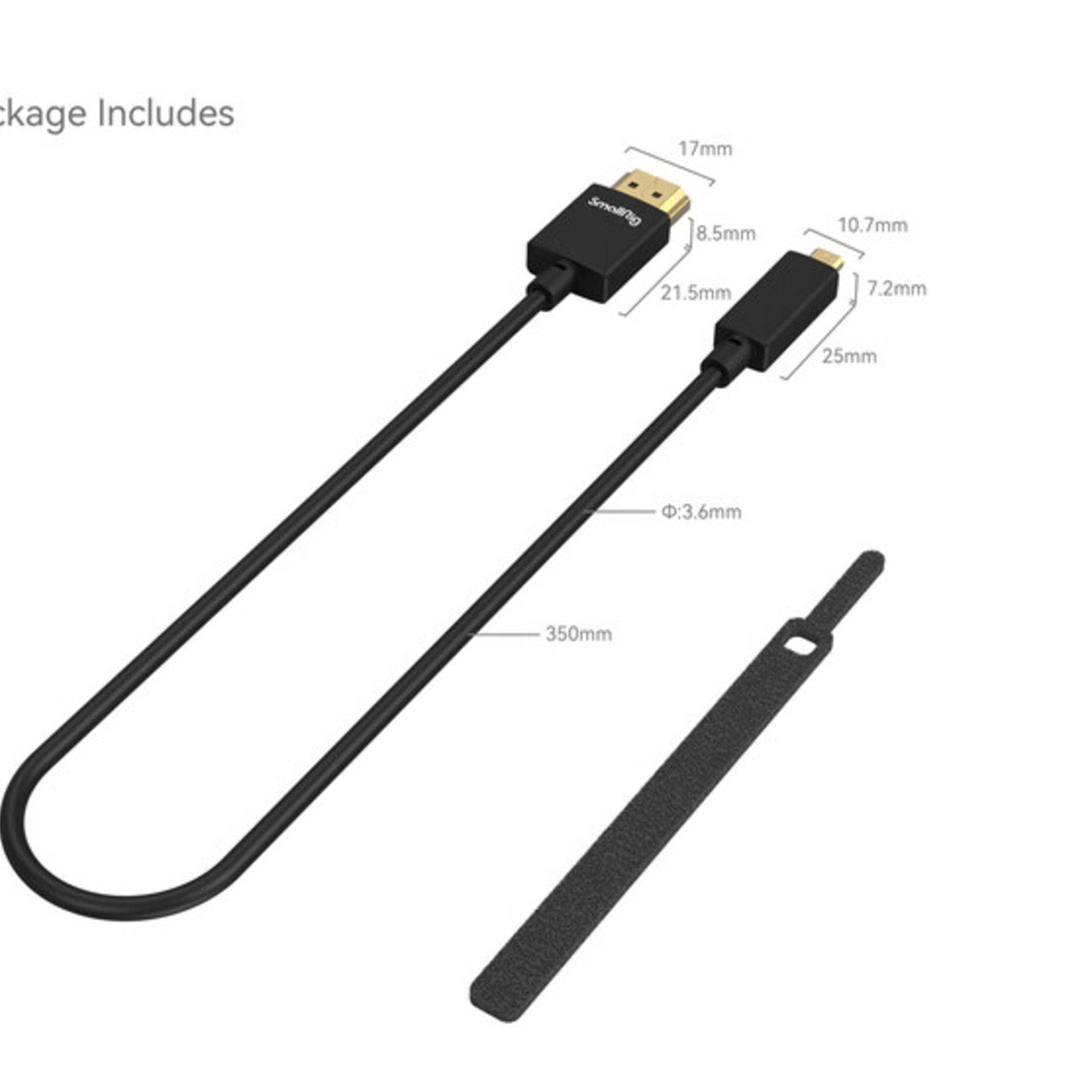 SmallRig SmallRig Micro-HDMI to HDMI Cable (13.8")