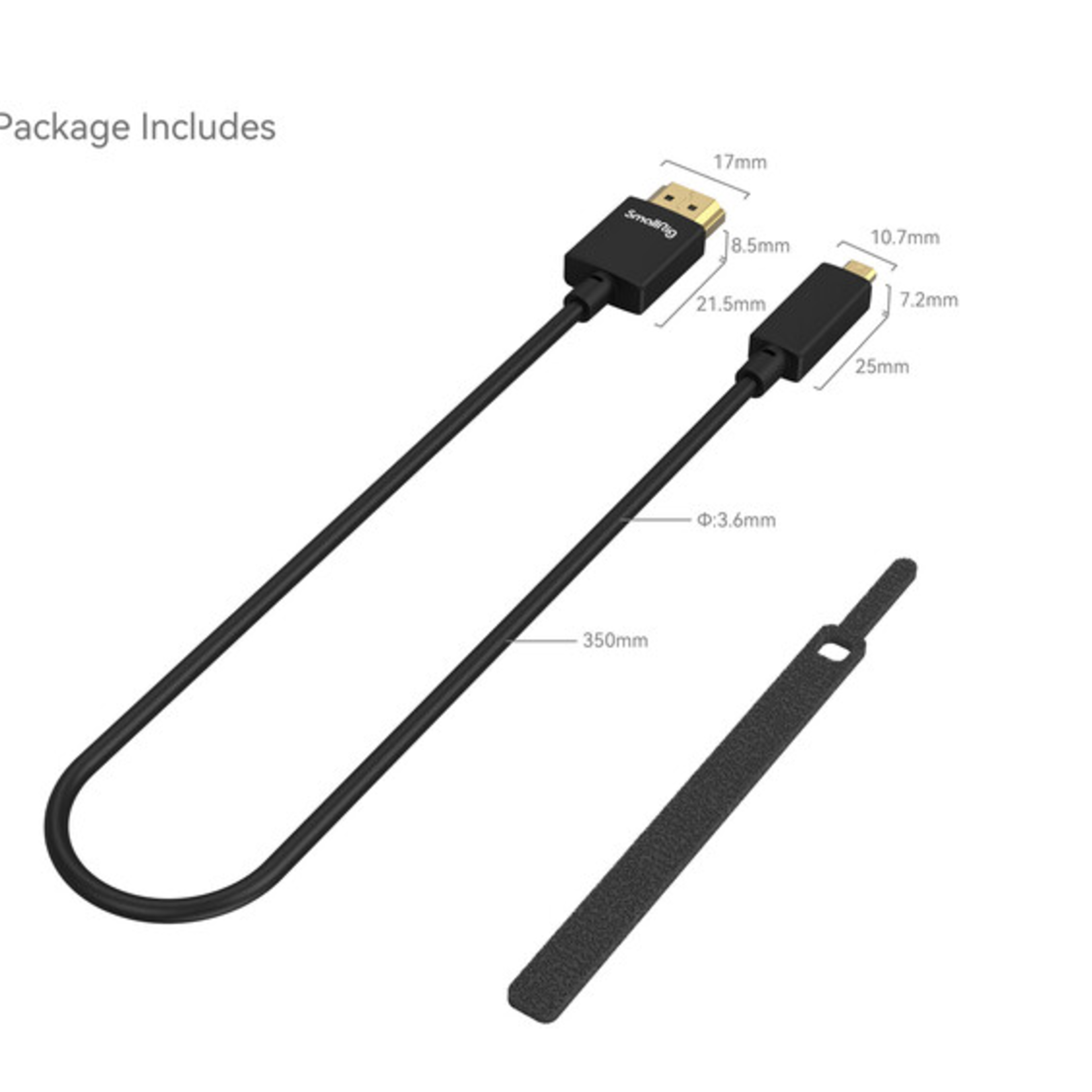 SmallRig SmallRig Micro-HDMI to HDMI Cable (13.8")
