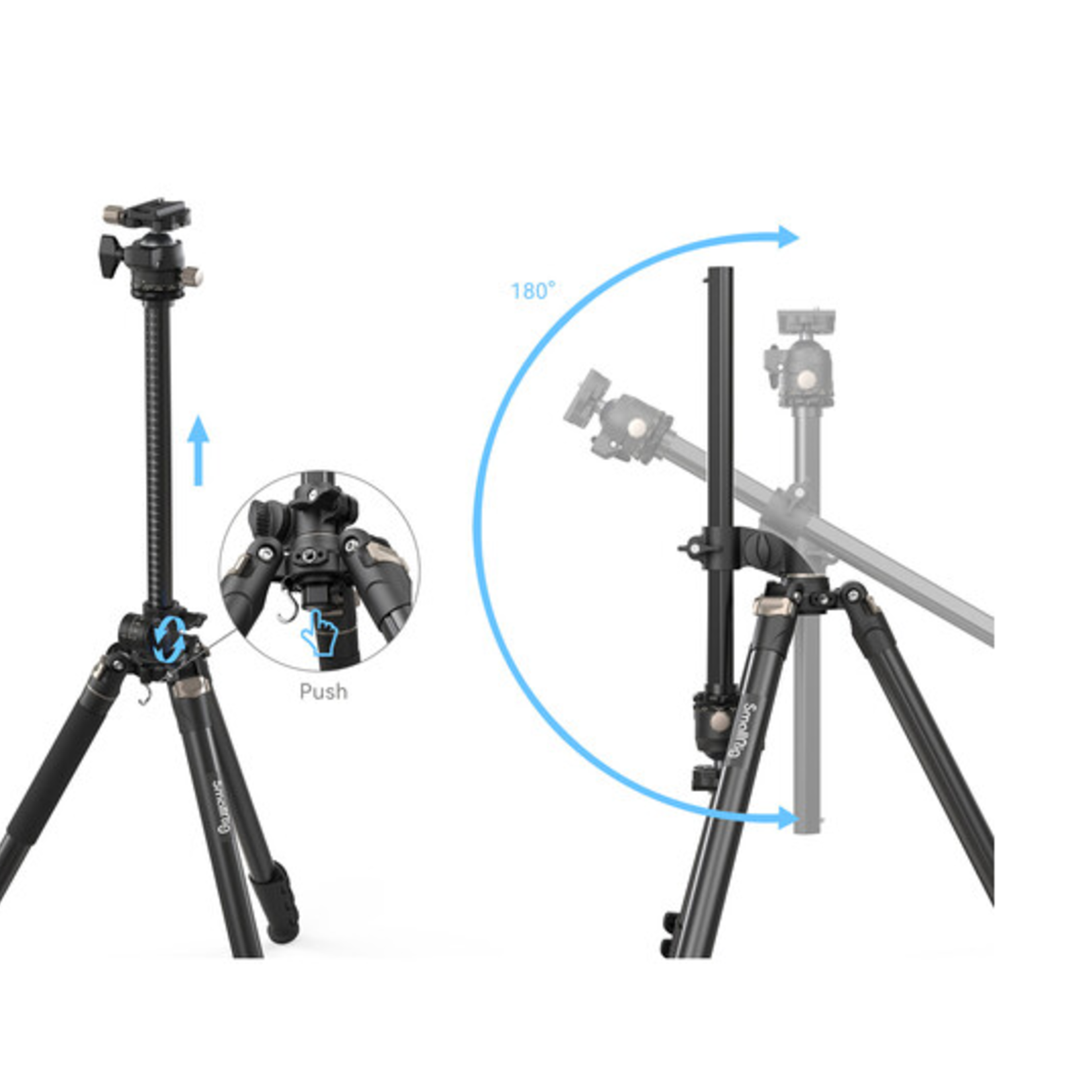SmallRig SmallRig CT200 Lateral Center Column Aluminum Tripod with Ball Head