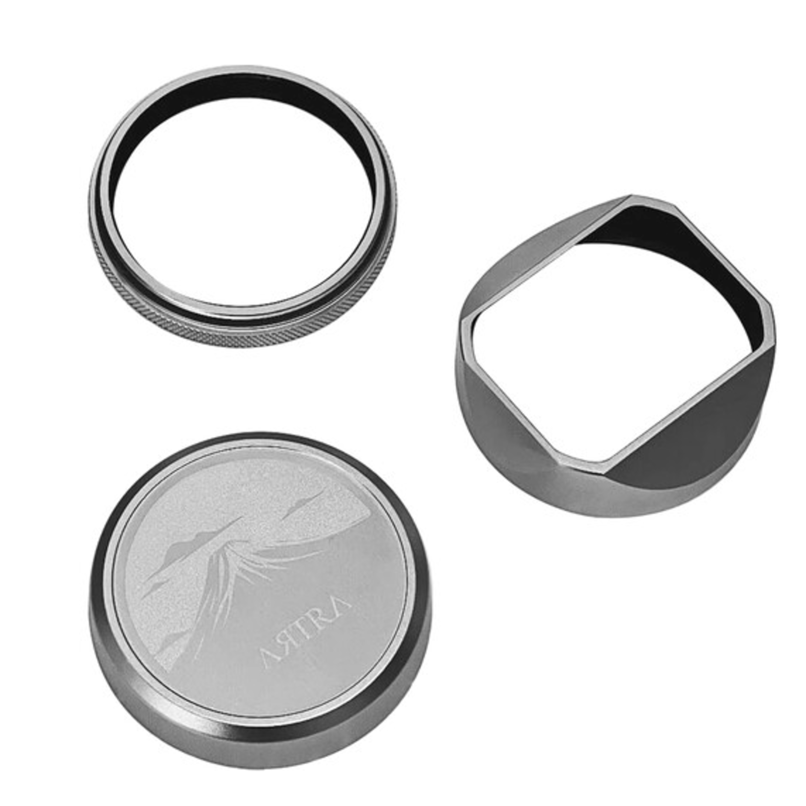 Phottix Artra Lab Lens Hood and Adapter Ring Set with Cap for FUJIFILM X100V and X100VI (Silver)
