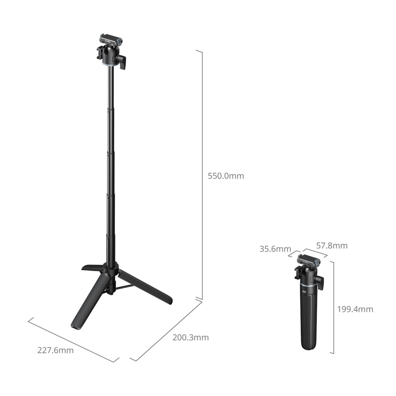 SmallRig SmallRig Grip-Tripod for Action Cameras