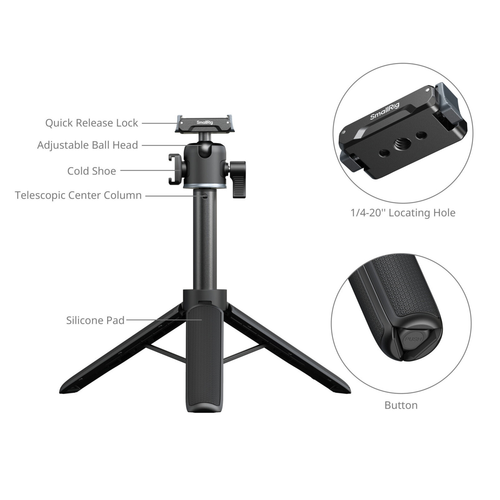 SmallRig SmallRig Grip-Tripod for Action Cameras