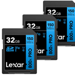 Lexar Lexar Professional SDHC 32GB 800x PRO (3-Pack)