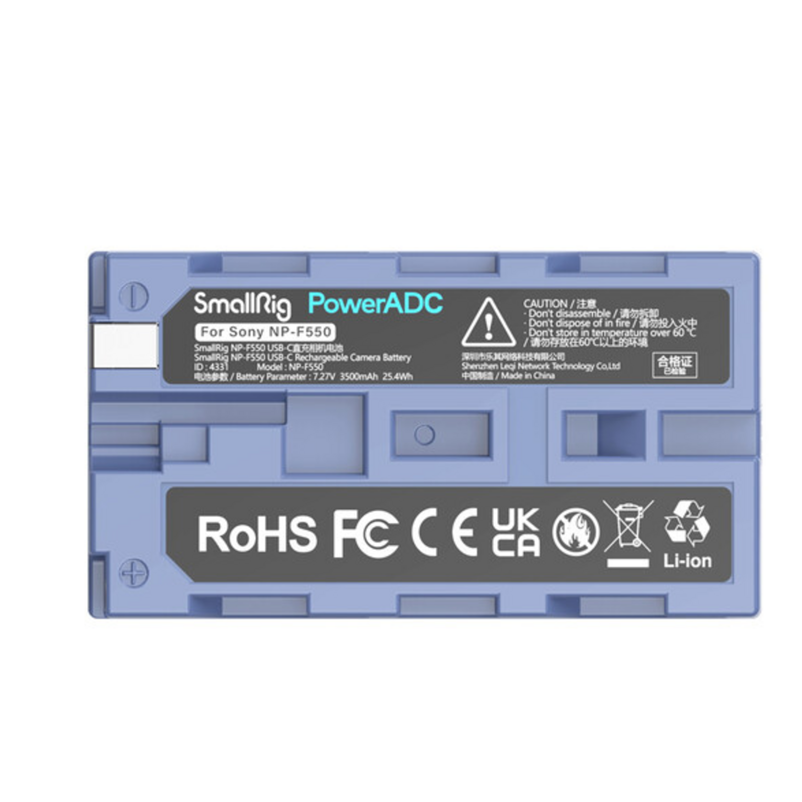 SmallRig SmallRig L-Series/NP-F550 USB-C Battery (3500mAh, Blue)