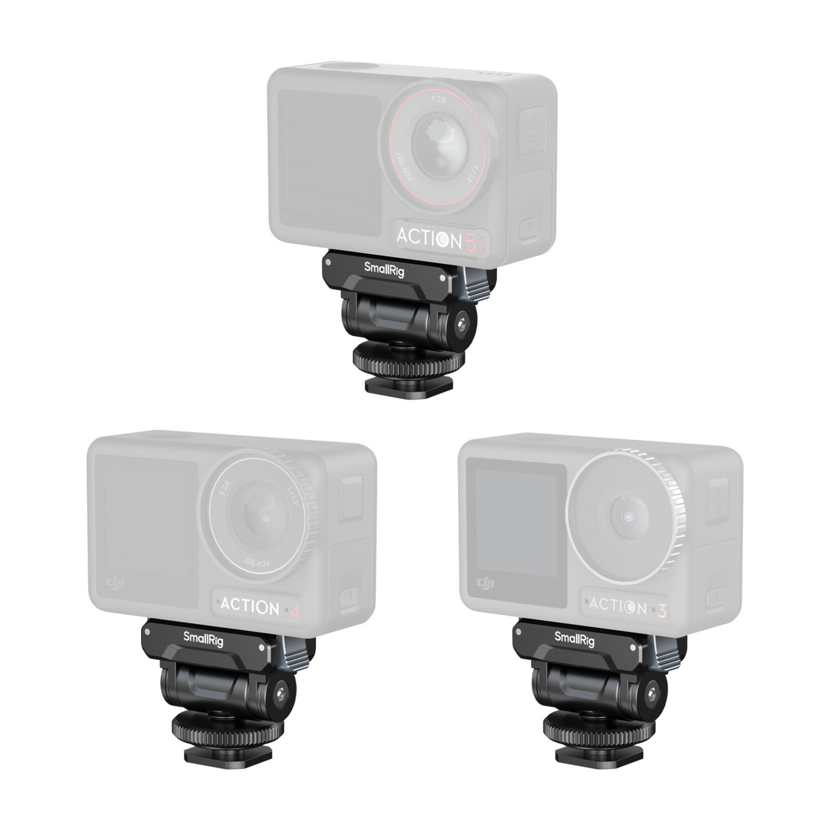 SmallRig SmallRig Quick Release Support for DJI Osmo Action 5 Pro / 4 / 3 with Cold Shoe Adapter