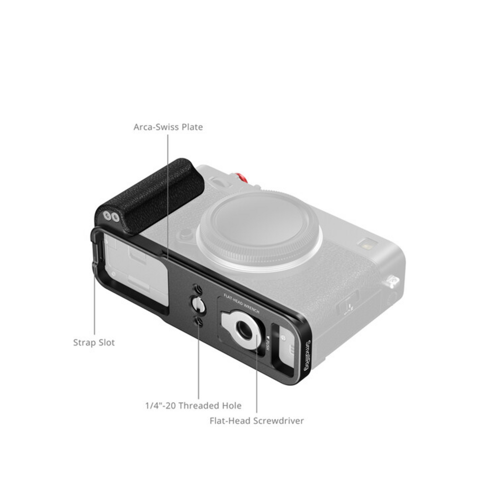 SmallRig SmallRig L-Shaped Mount Plate with Silicone Handle for FUJIFILM X-E5 (Black)