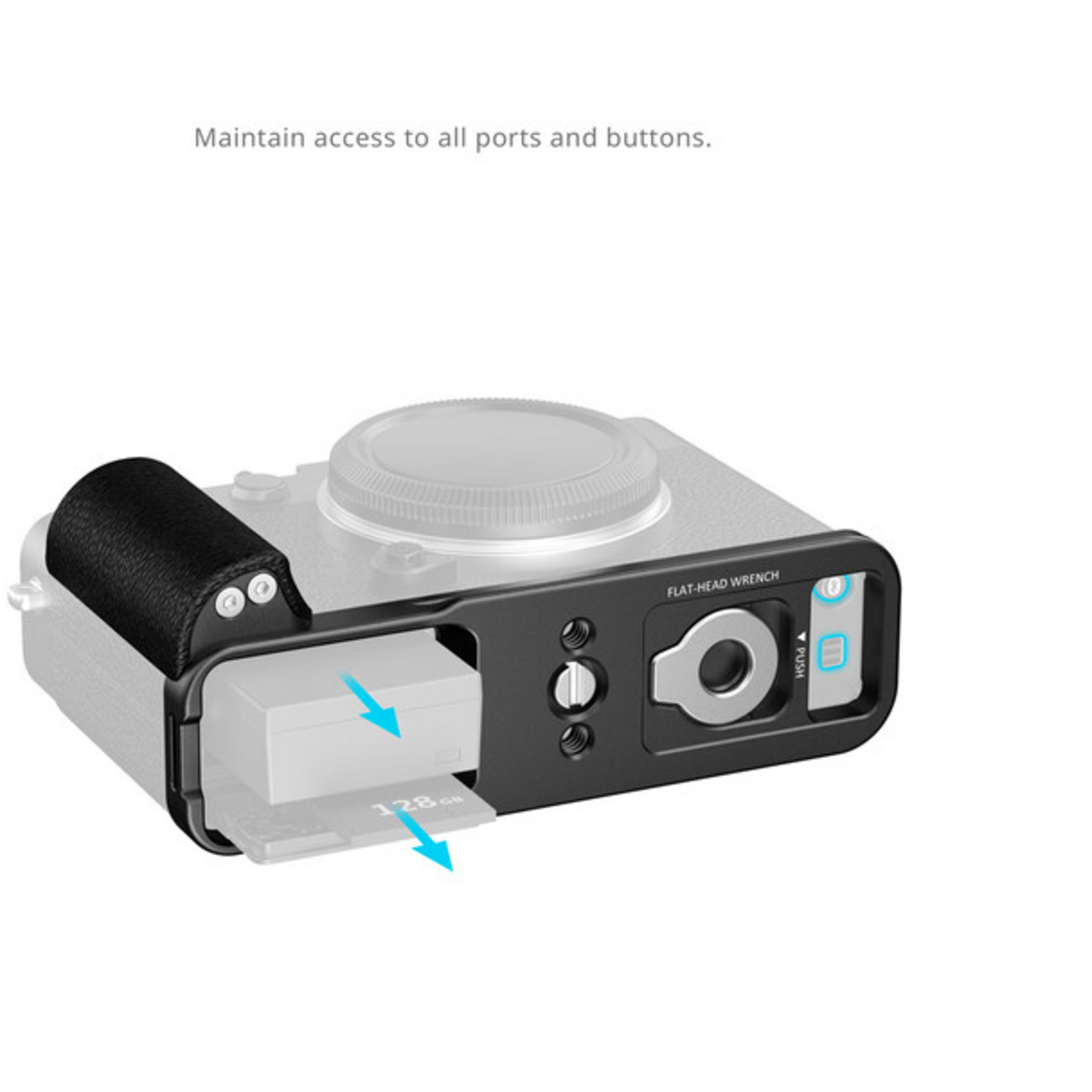 SmallRig SmallRig L-Shaped Mount Plate with Silicone Handle for FUJIFILM X-E5 (Black)