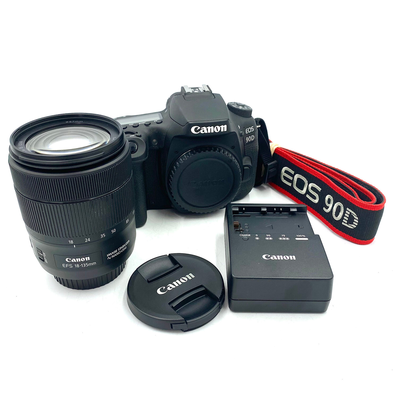 Canon USED Canon EOS 90D EF-S18-135mm f/3.5-5.6 IS USM Lens Kit