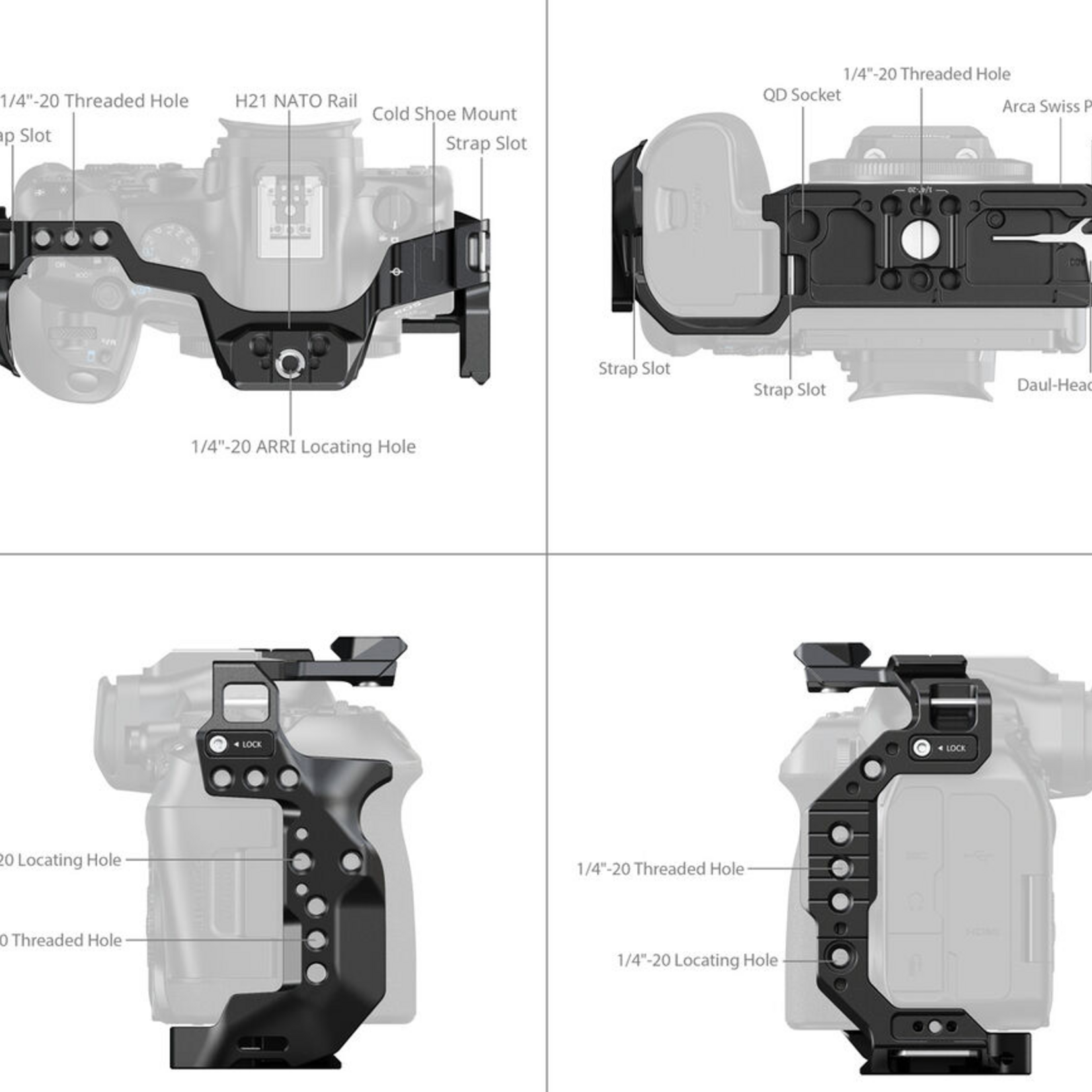 SmallRig SmallRig Full Camera Cage for Canon EOS R6 Mark III/R6 II/R5 II (Hawklock)