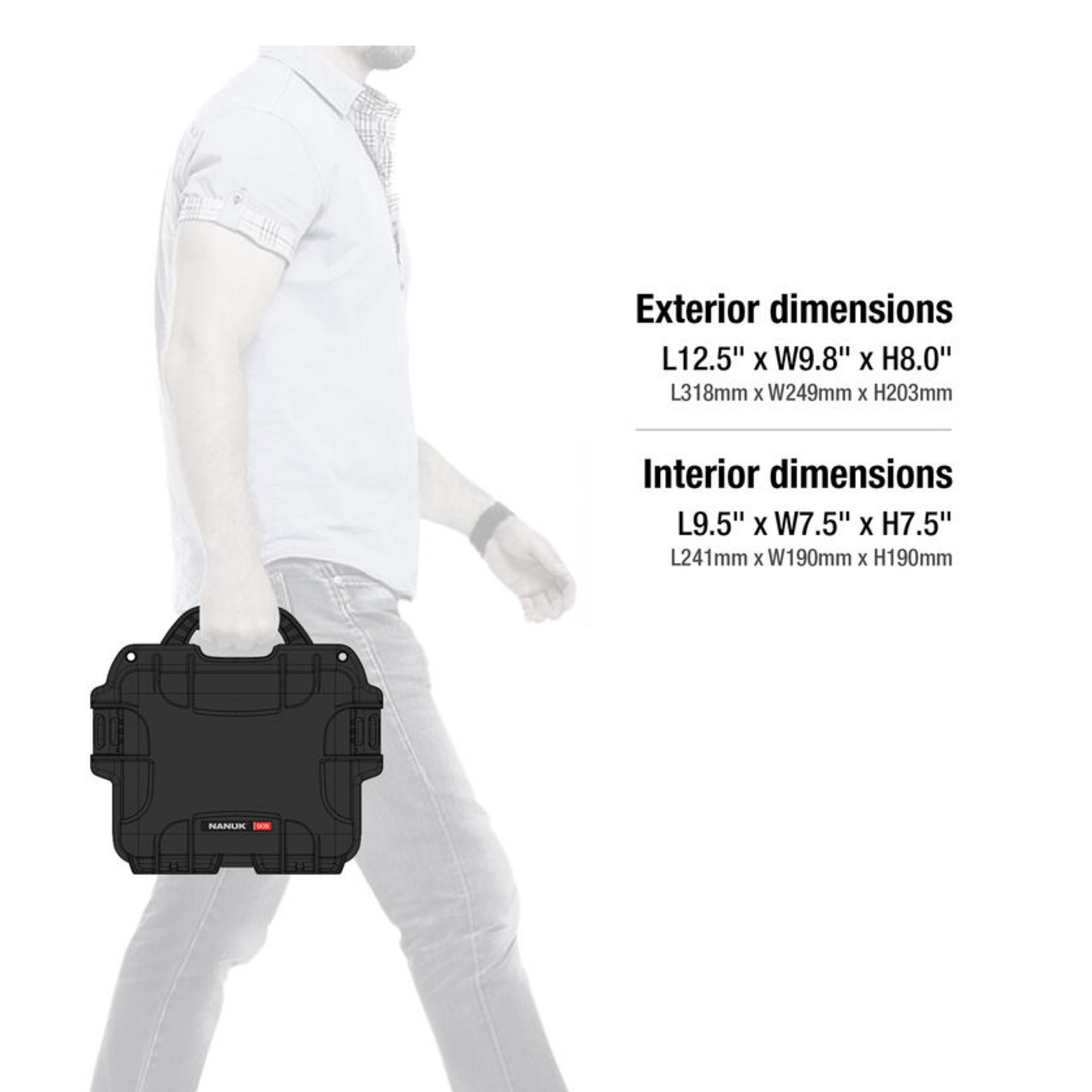 Nanuk Nanuk Case 908 With Padded Divider - Black