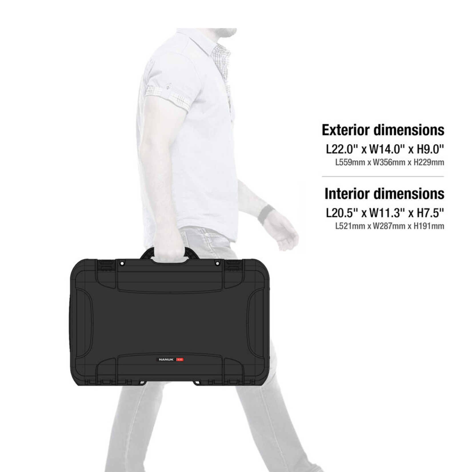 Nanuk Nanuk 935 Wheeled Waterproof Hard Case Pro Photo/Video Kit with Padded Dividers & Lid Organizer (Black, 28.5L)