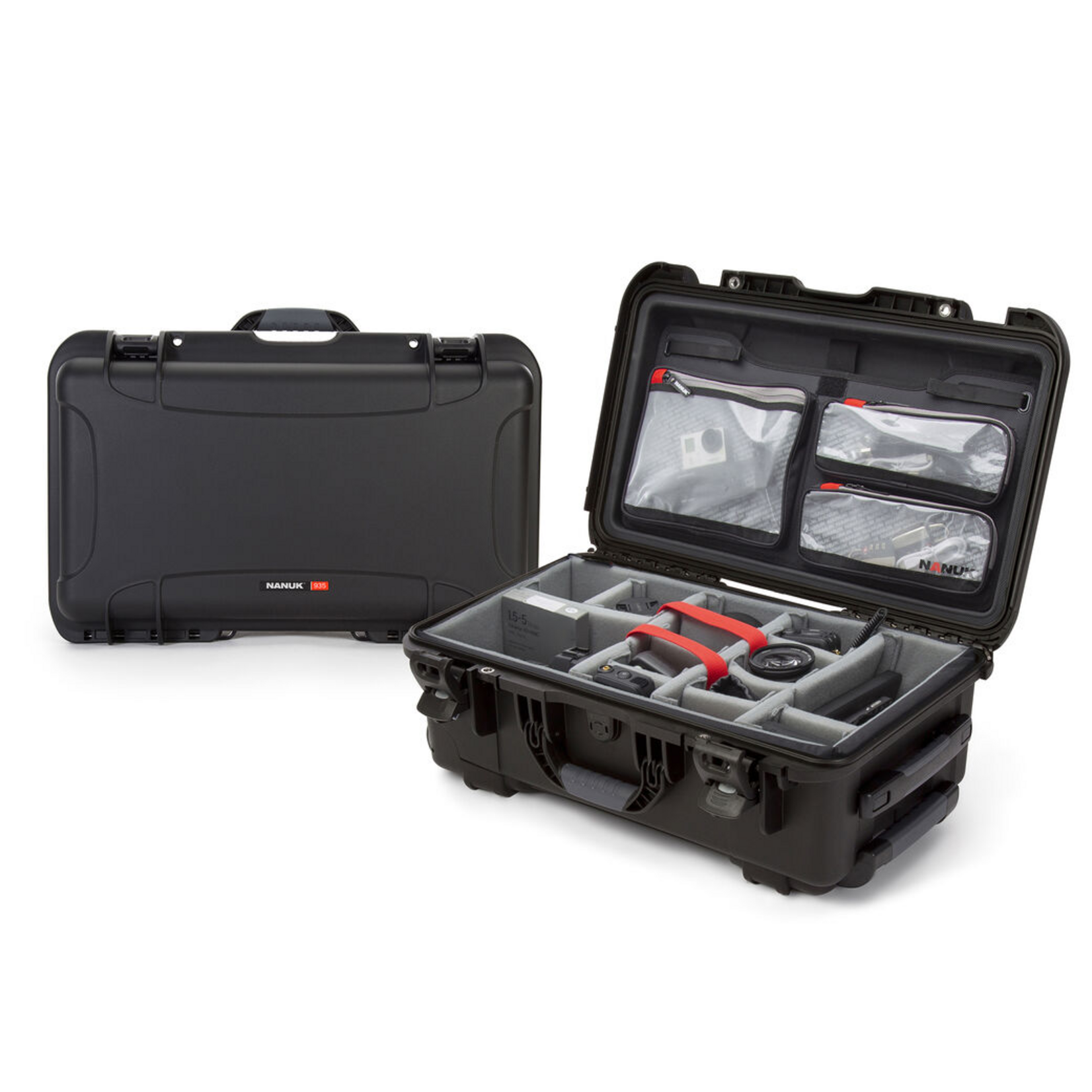 Nanuk Nanuk 935 Wheeled Waterproof Hard Case Pro Photo/Video Kit with Padded Dividers & Lid Organizer (Black, 28.5L)