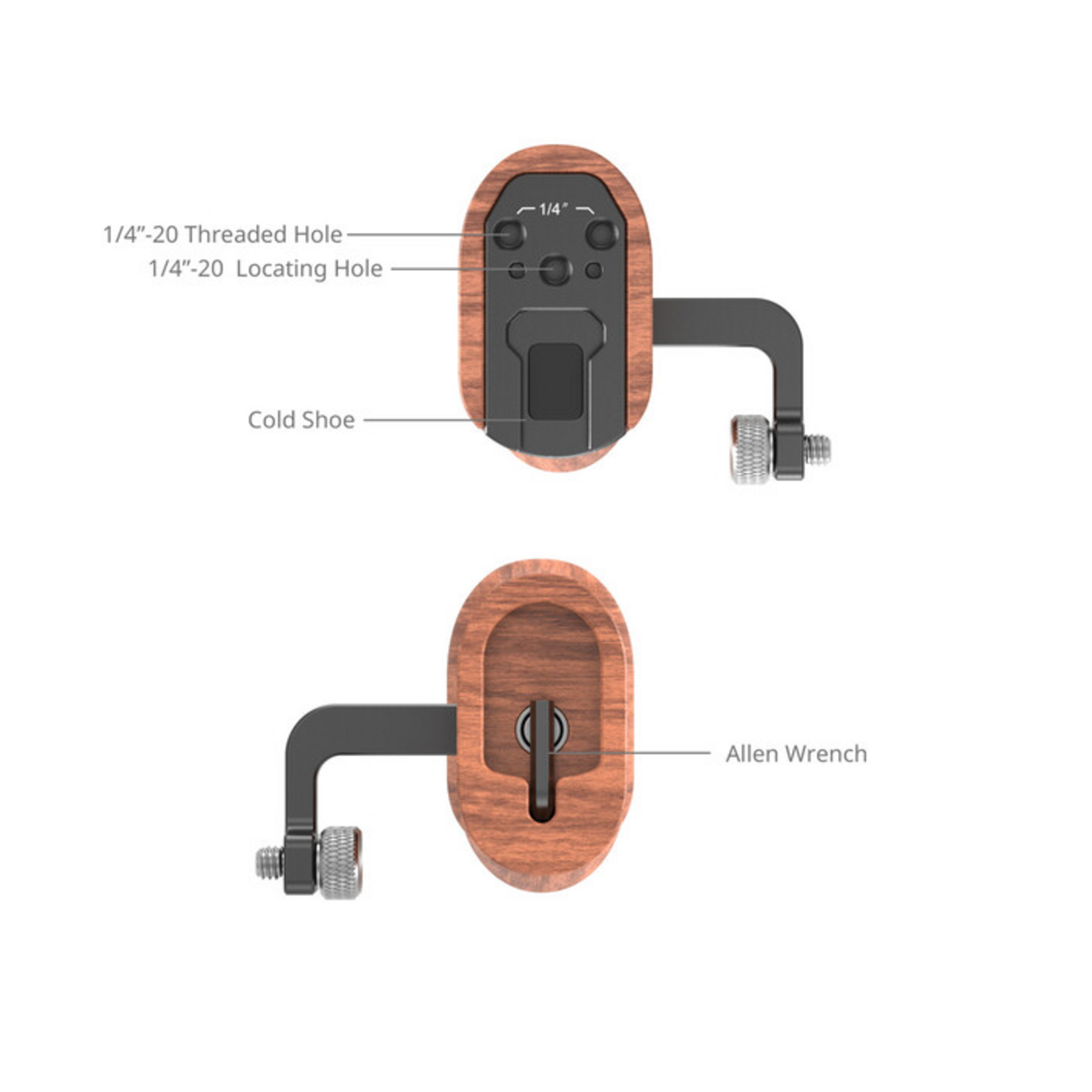 SmallRig SmallRig Wooden Side Handle with 1/4"-20 Screws