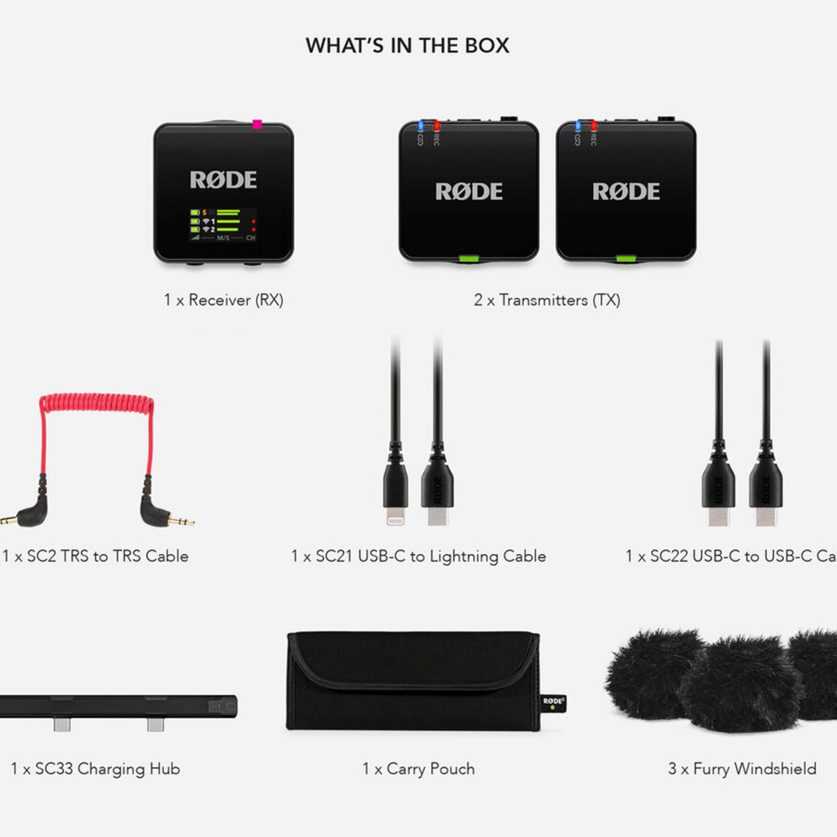 Rode RODE Wireless GO (Gen 3) 2-Person Compact Digital Wireless Microphone System/Recorder (2.4 GHz, Black)