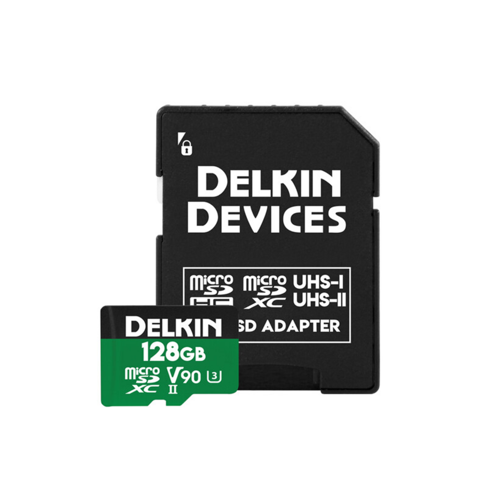 Delkin Delkin 128GB POWER UHS-II microSDXC Memory Card with SD Adapter
