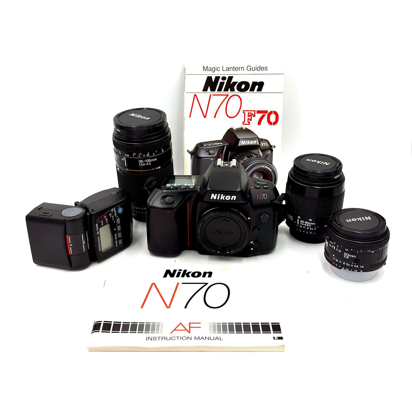 Nikon #1524 USED Nikon N70 w/ 35-80, 35-135, 50mm & SB-50DX (FILM)