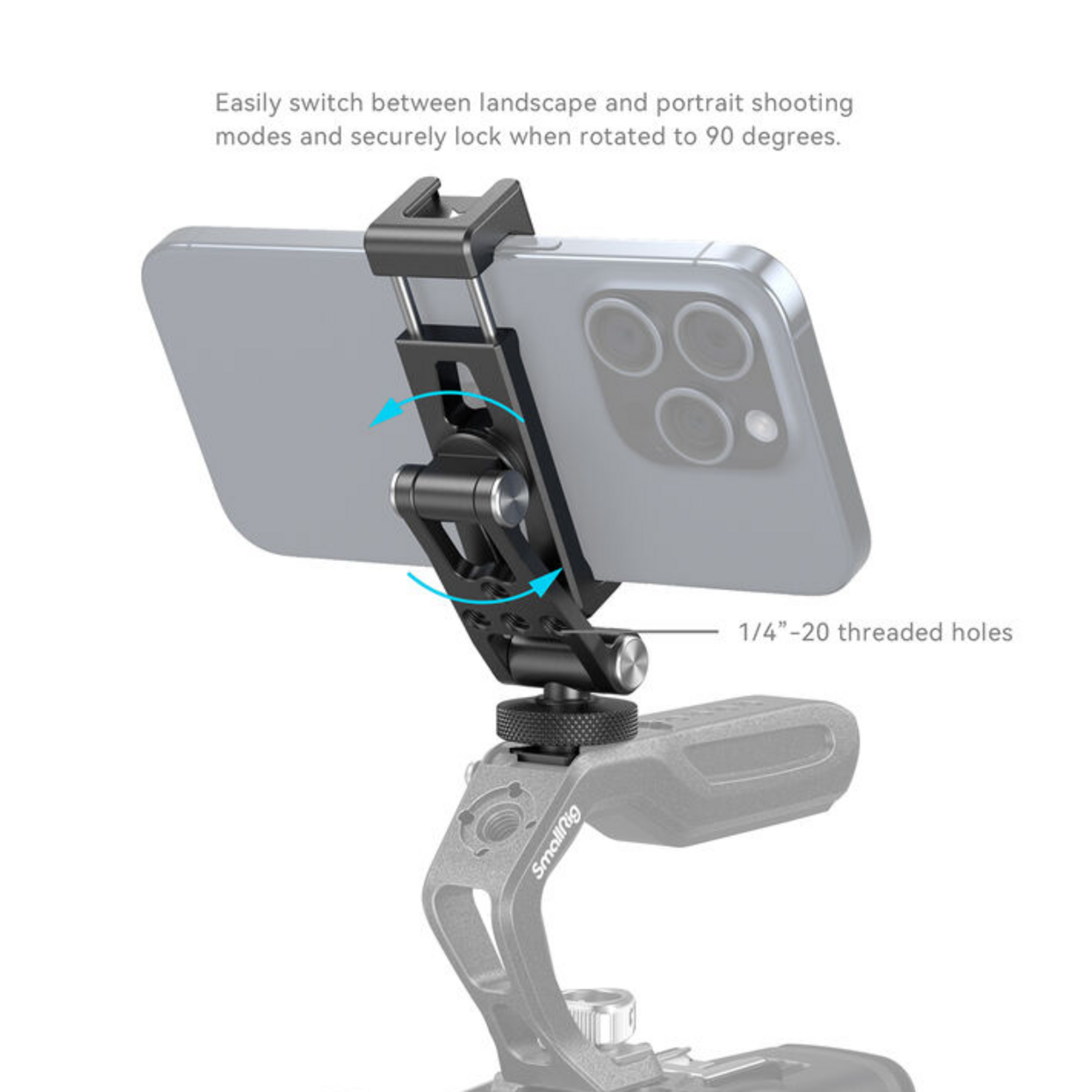 SmallRig SmallRig Metal Phone Holder with Cold Shoe Mount