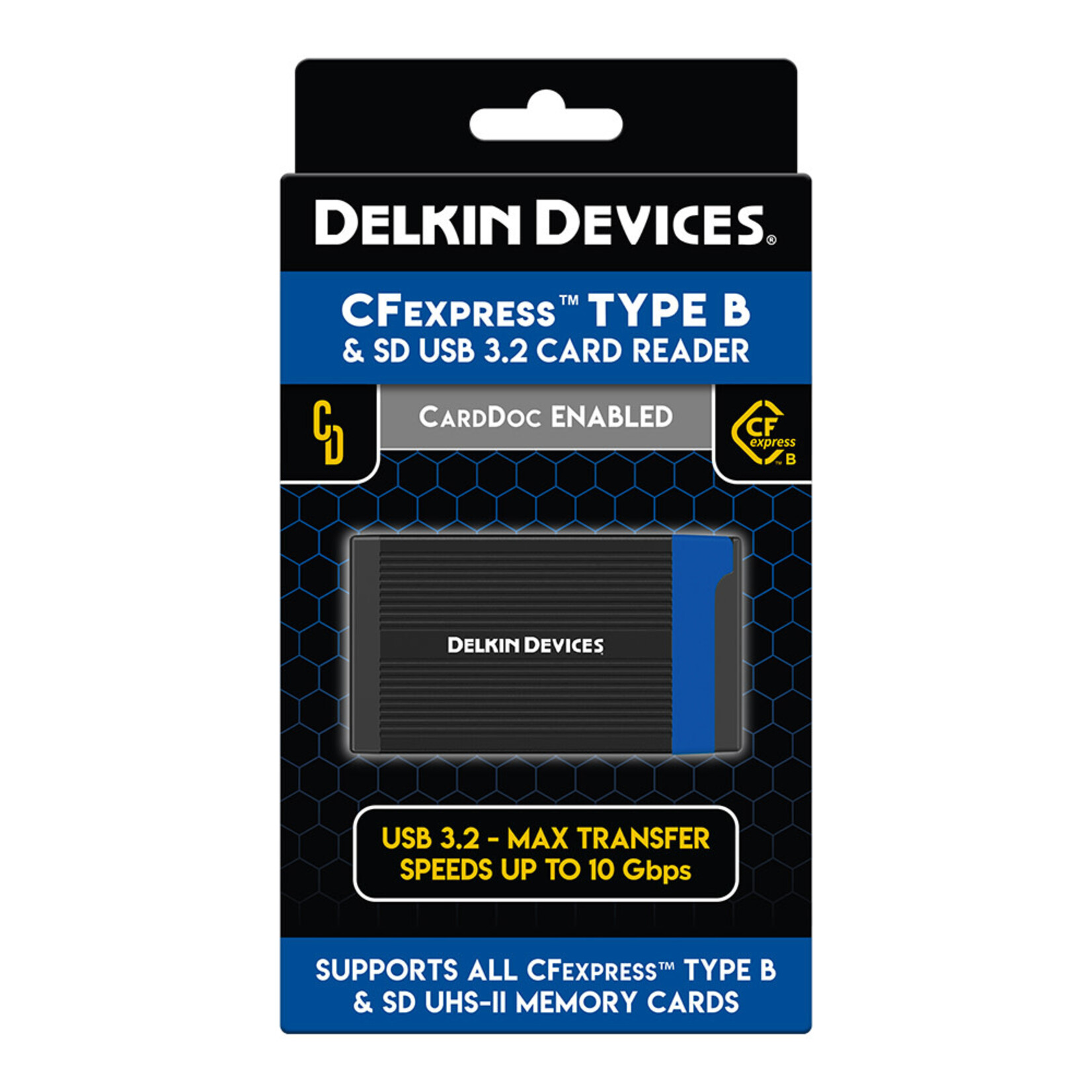 Delkin Delkin Devices USB 3.2 CFexpress Type B Card and SD UHS-II Memory Card Reader