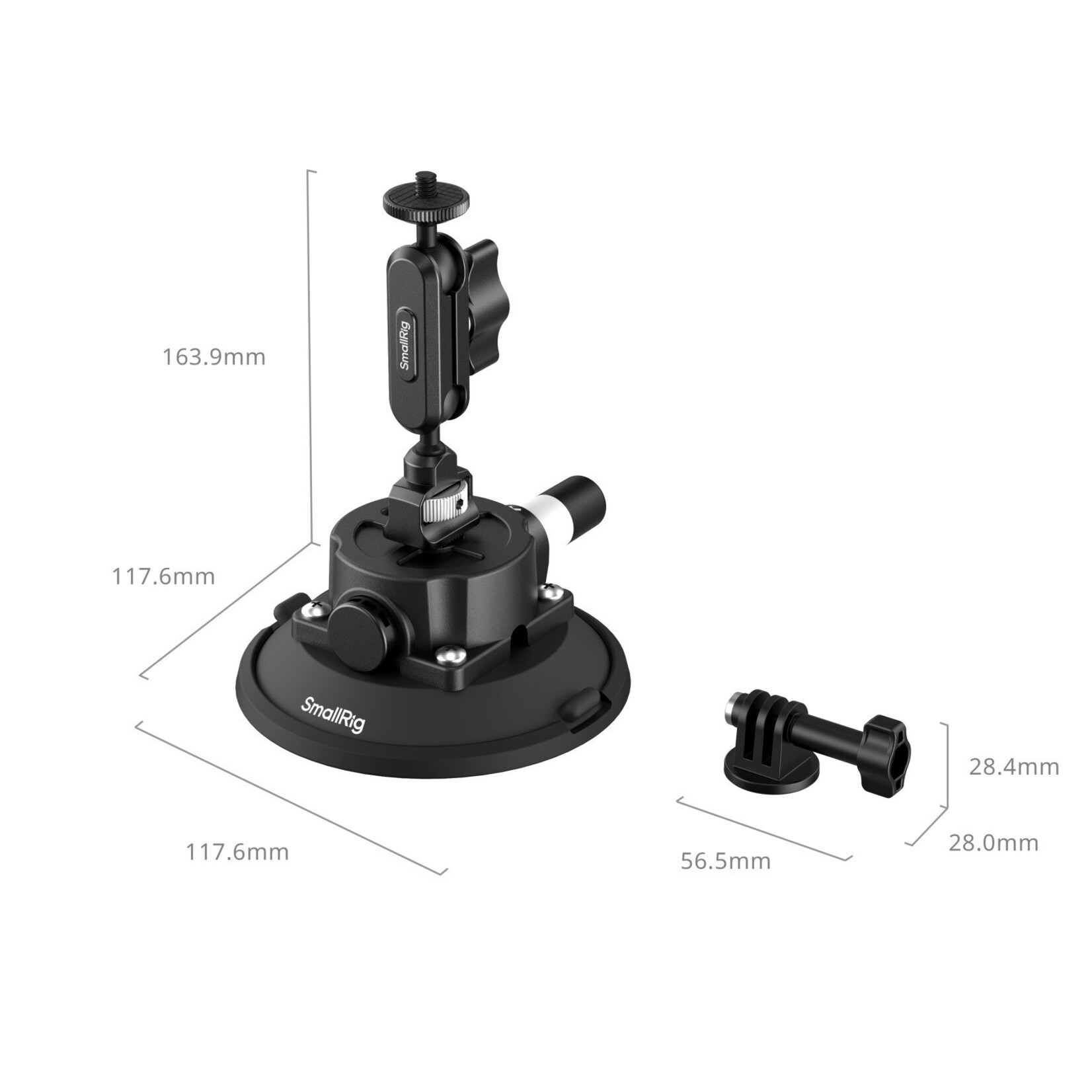 SmallRig SmallRig Suction Cup Mount for Action Cameras (4.5")