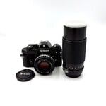 Canon #1550 USED Nikon EM w/ 50mm f/1.8 & Tokina 80-200