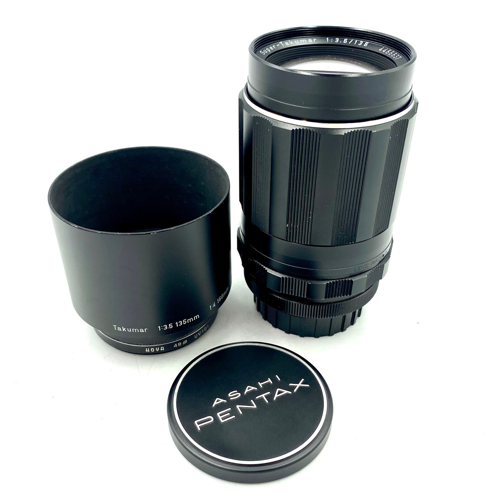 Pentax #1552 USED Asahi Pentax Super-Takumar 135mm f3.5 M42 Lens w/ Case & Hood