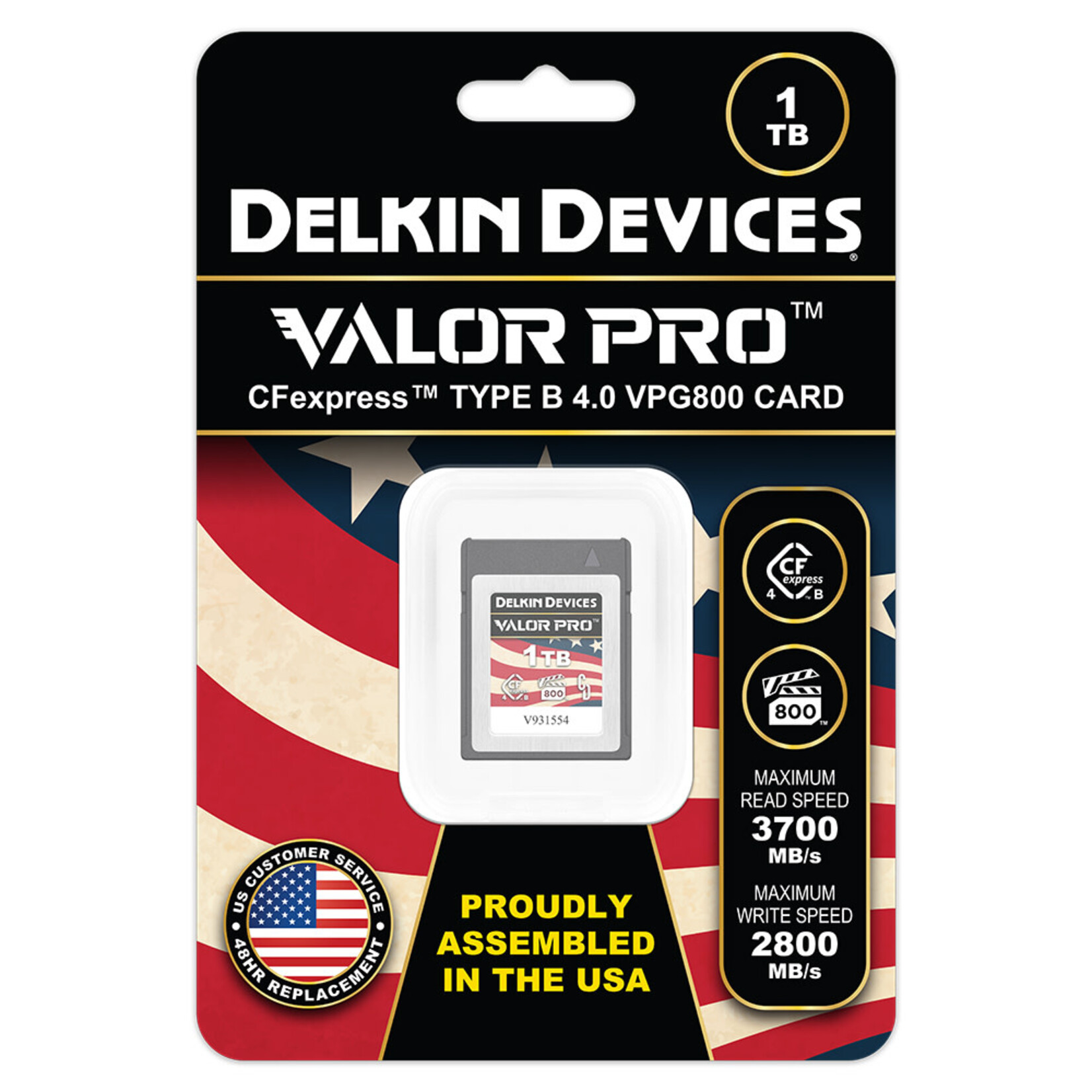 Delkin Delkin CfExpress Type B Valor Pro 1TB Memory Card