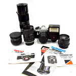 Pentax #1575 USED Pentax ME Super w/ 50mm, 24mm, 70-210mm, & 35-80mm