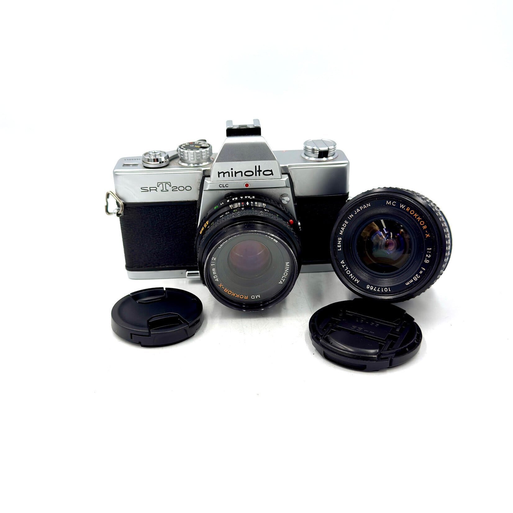 Minolta #1599 USED Minolta SRT 200 w/ 28mm, and 45mm