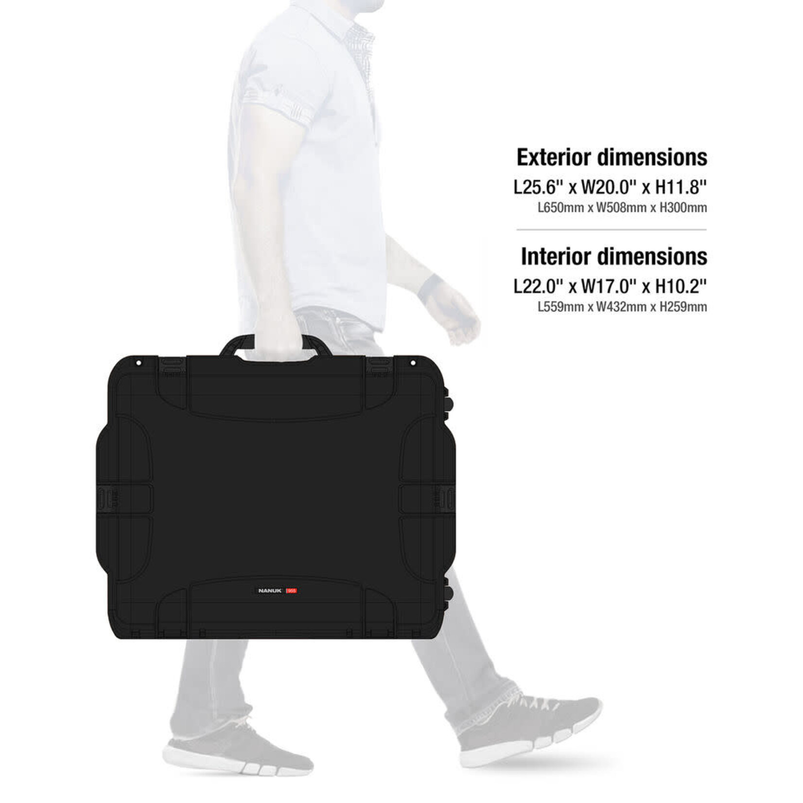 Nanuk Nanuk 955 Wheeled Hard Camera Case Pro Photo Kit (Black, 62.5L)