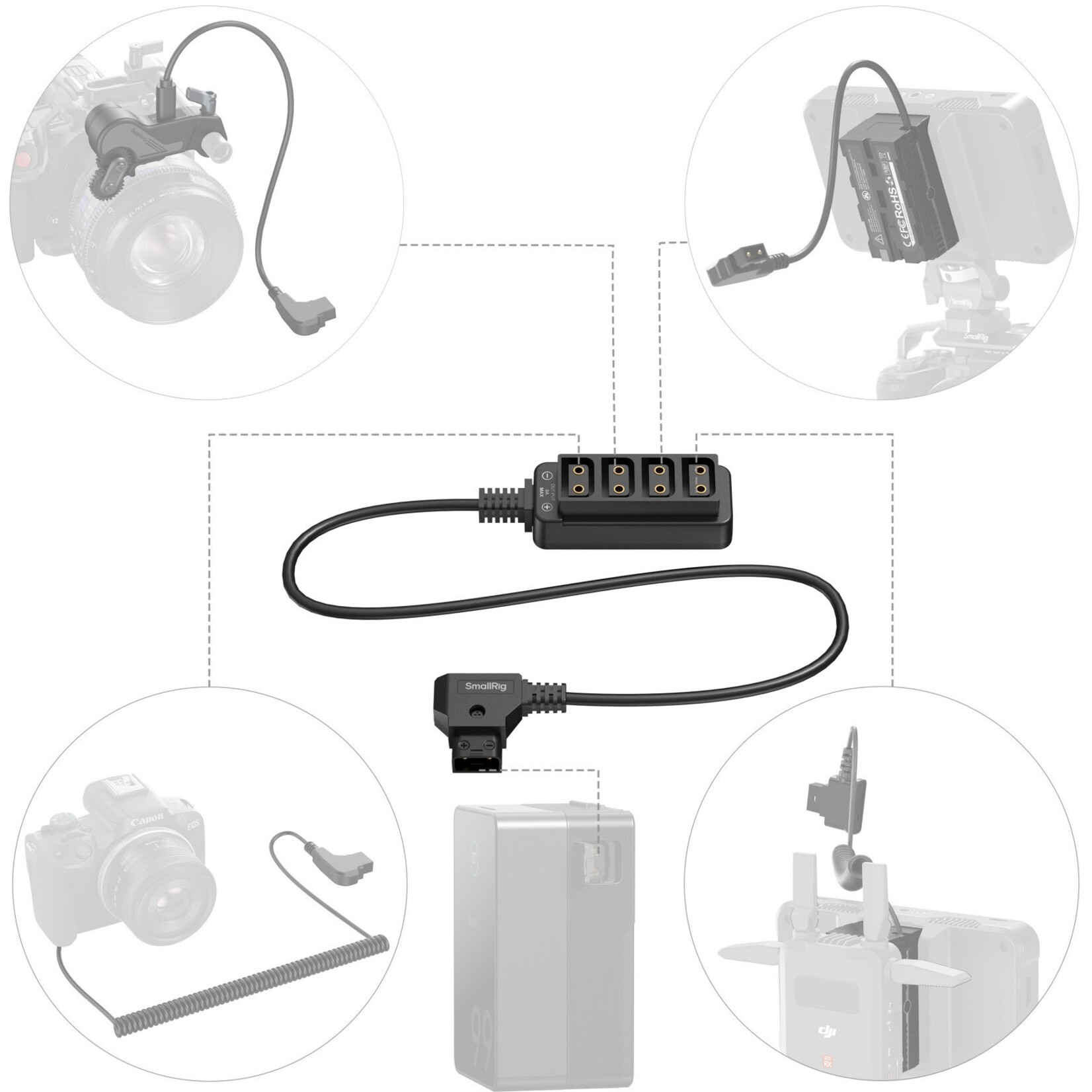 SmallRig SmallRig D-Tap 1-to-4 Power Cable